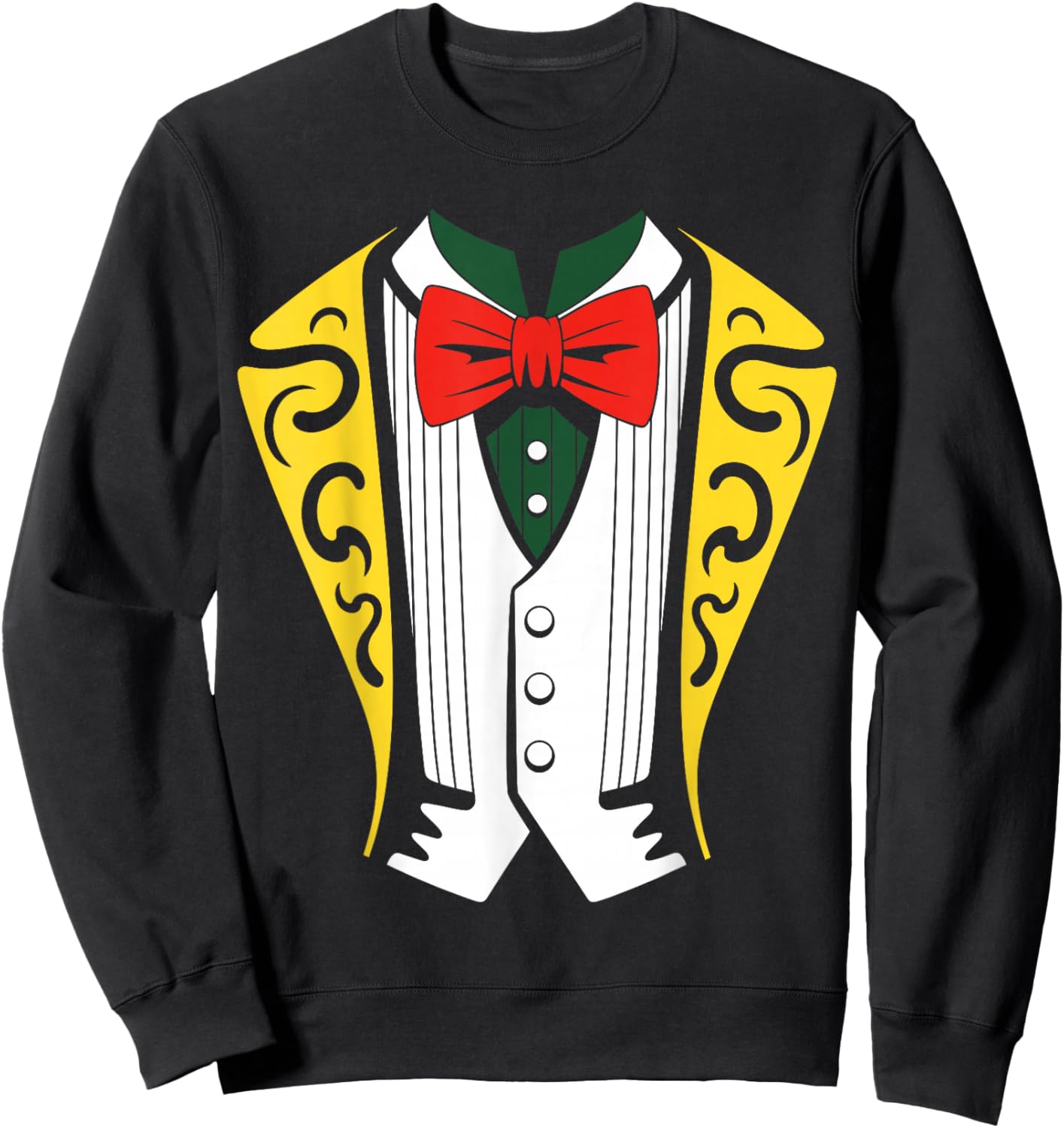Mariachi Costume, Easy Lazy Mariachi Halloween Sweatshirt - Sweatshirt | Black