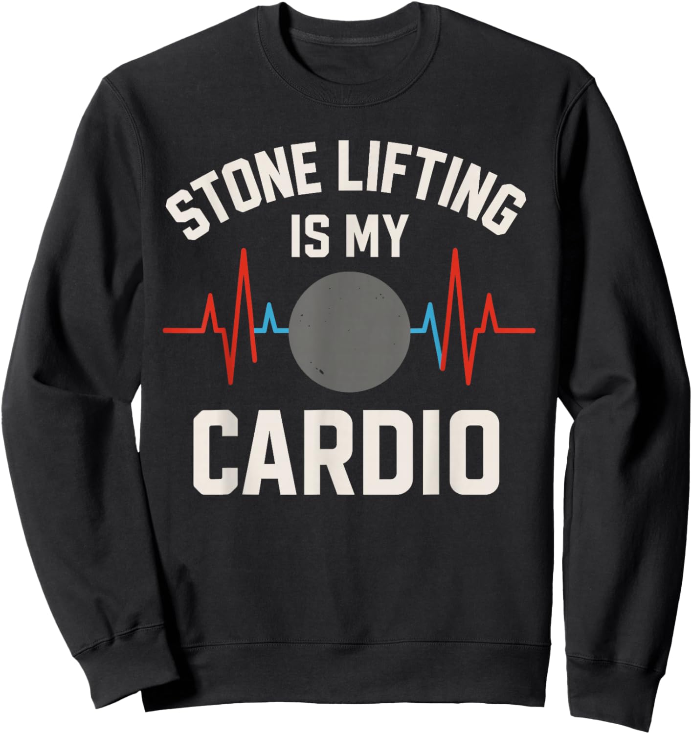 Strongman Atlas Stone Truck Pull Training Dad Fan Crew Sweatshirt - Sweatshirt | Black
