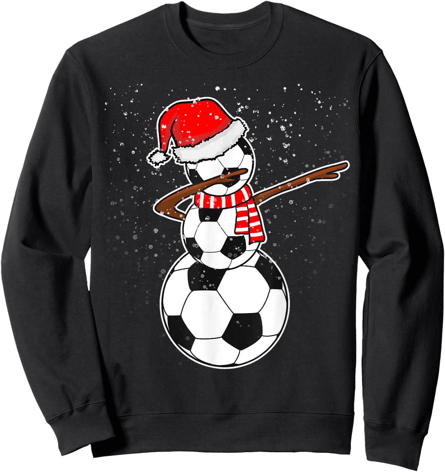 Dabbing Snowman Soccer Shirt Sweatshirt - Sweatshirt | Black