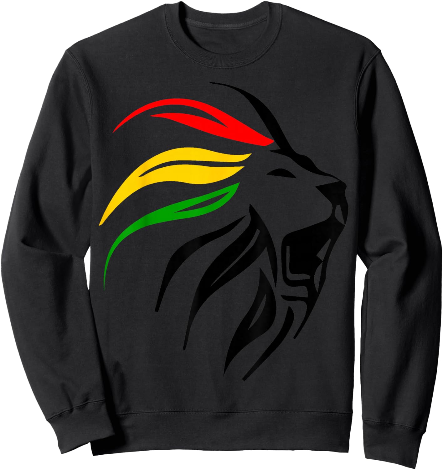 Rasta Lion Rastafari Colours Gift Reggae Lover Sweatshirt - Sweatshirt | Black