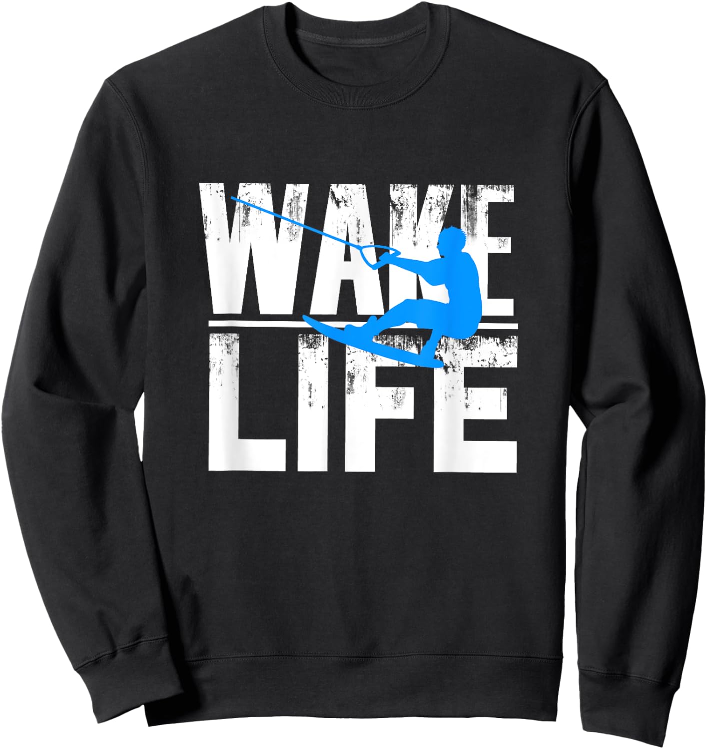 Wake Surfing Life Gift Shirt Boat Lake Wakesurfing Sweatshirt - Sweatshirt | Black