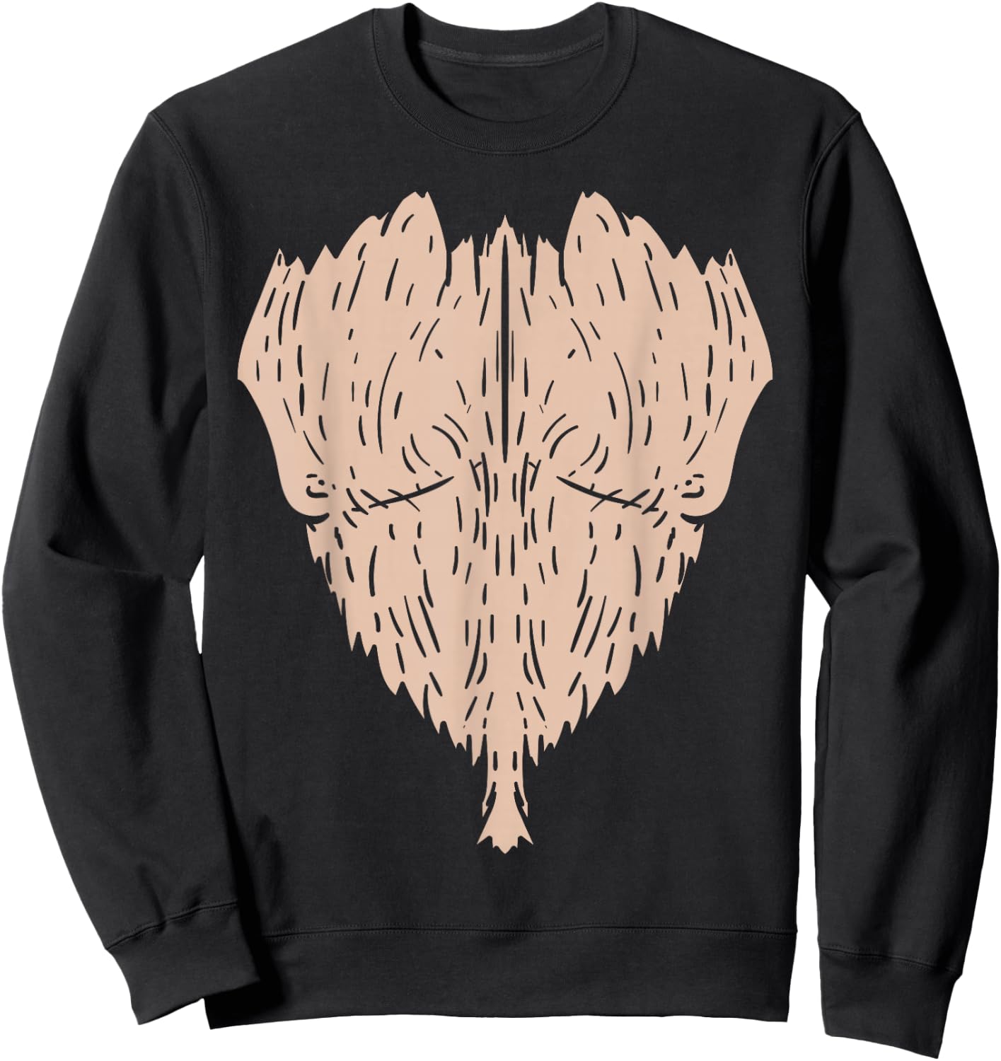 Chimpanzee Orangutan Funny DIY Costume Easy Halloween Sweatshirt - Sweatshirt | Black