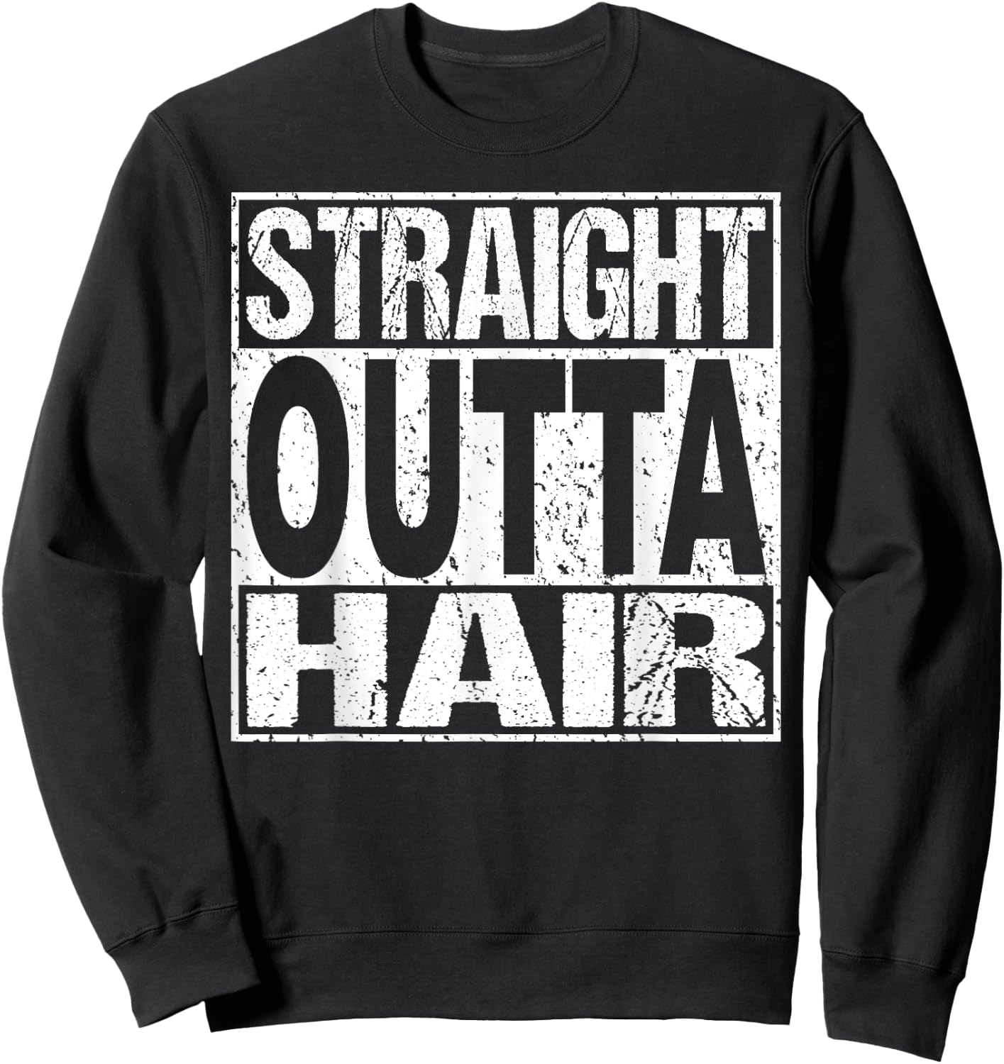 Bald Guy T Shirt Hair Loss Baldness Funny Joke Gift Sweatshirt - Sweatshirt | Black