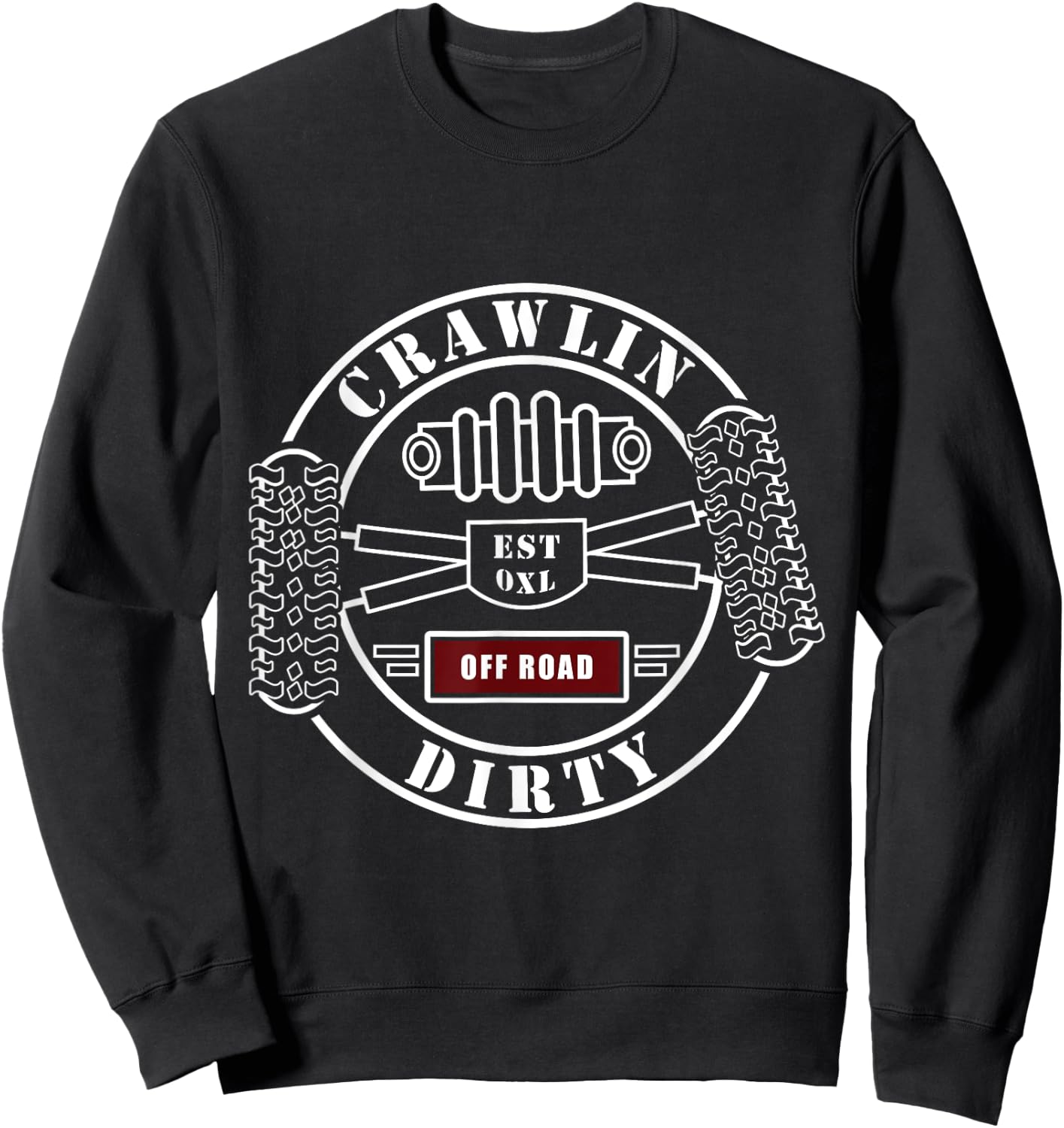 Big Tires Off-Road RC Rock Crawling 4x4 Four Wheel Sweatshirt - Sweatshirt | Black