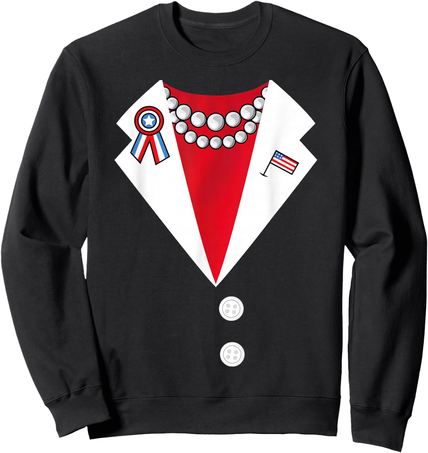 Hillary Clinton Pantsuit Costume President Funny Halloween Sweatshirt - Sweatshirt | Black
