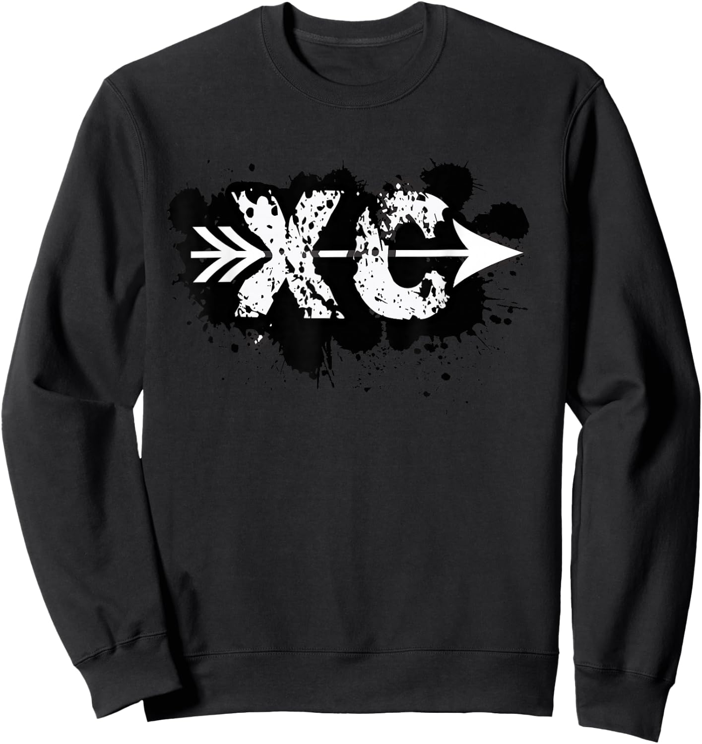 Grunge Dirty Cross Country Running Sweatshirt - Sweatshirt | Black