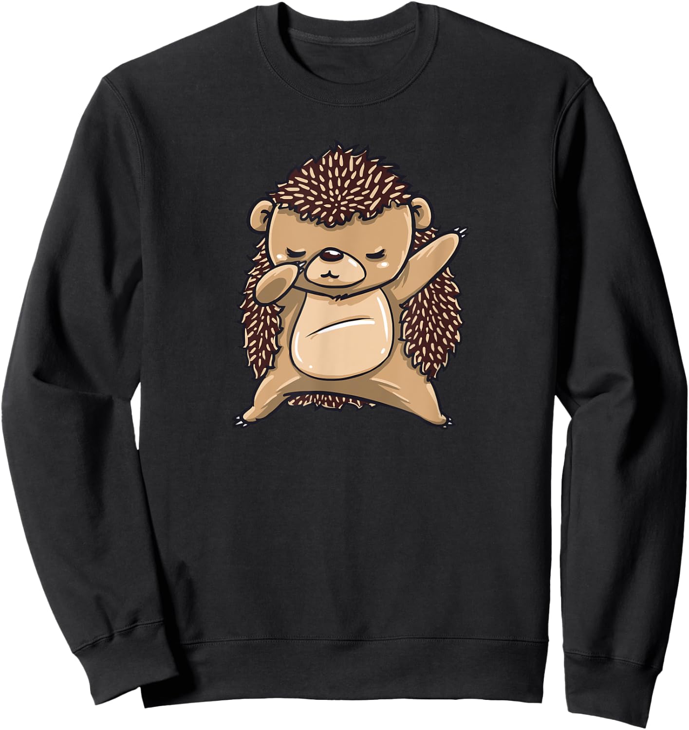 Funny Dabbing Hedgehog shirt kids men Sweatshirt - Sweatshirt | Black