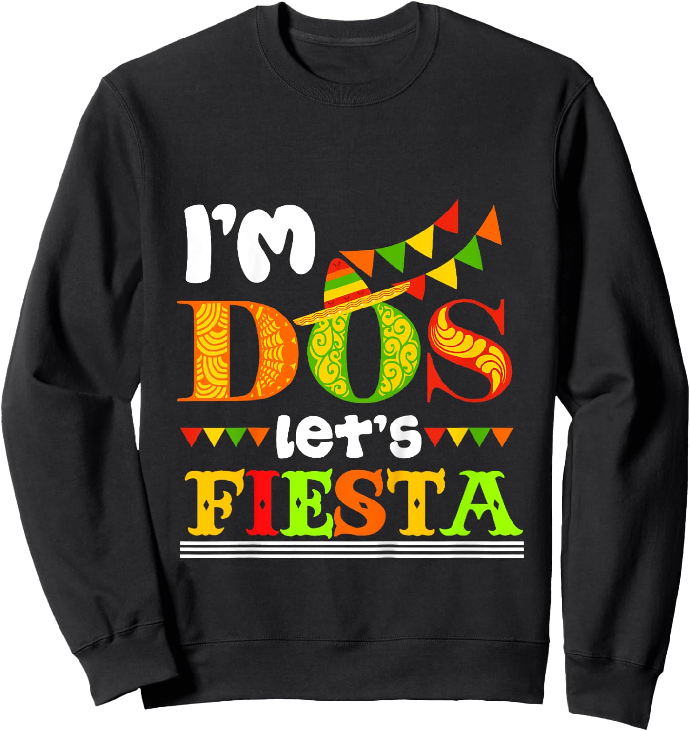 I'm Dos Taco Twosday 2nd Birthday Gift Kids Boy Girl Sweatshirt - Sweatshirt | Black