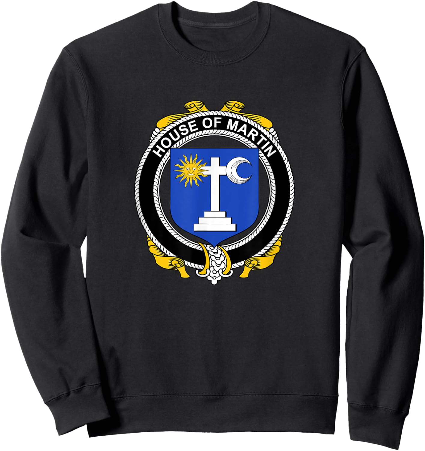 Martin Coat of Arms - Family Crest Sweatshirt - Sweatshirt | Black