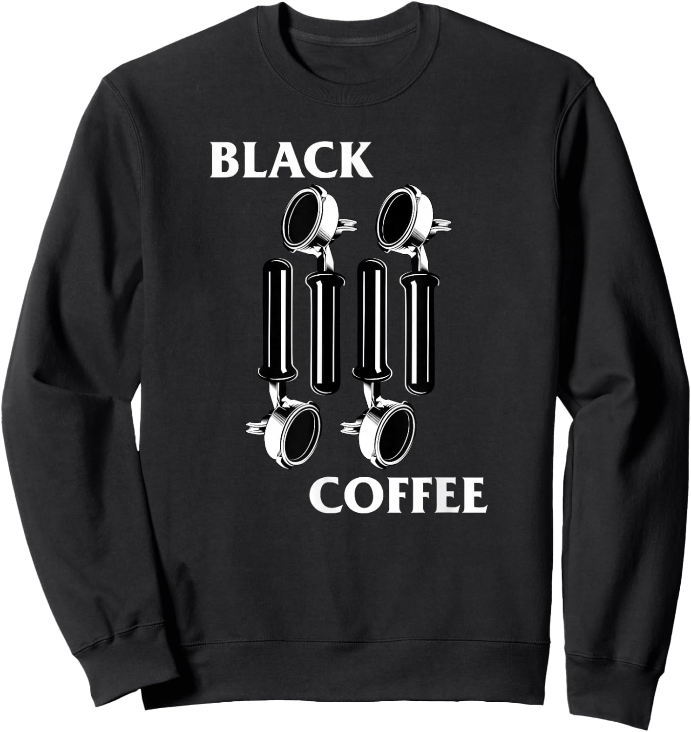 Retro Punk Rock Flag Espresso Black Coffee Lover Sweatshirt - Sweatshirt | Black