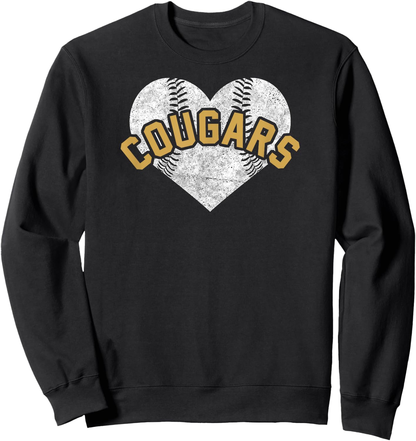 Cougars Baseball Softball Shirt High School Team Mascot Mom Sweatshirt - Sweatshirt | Black