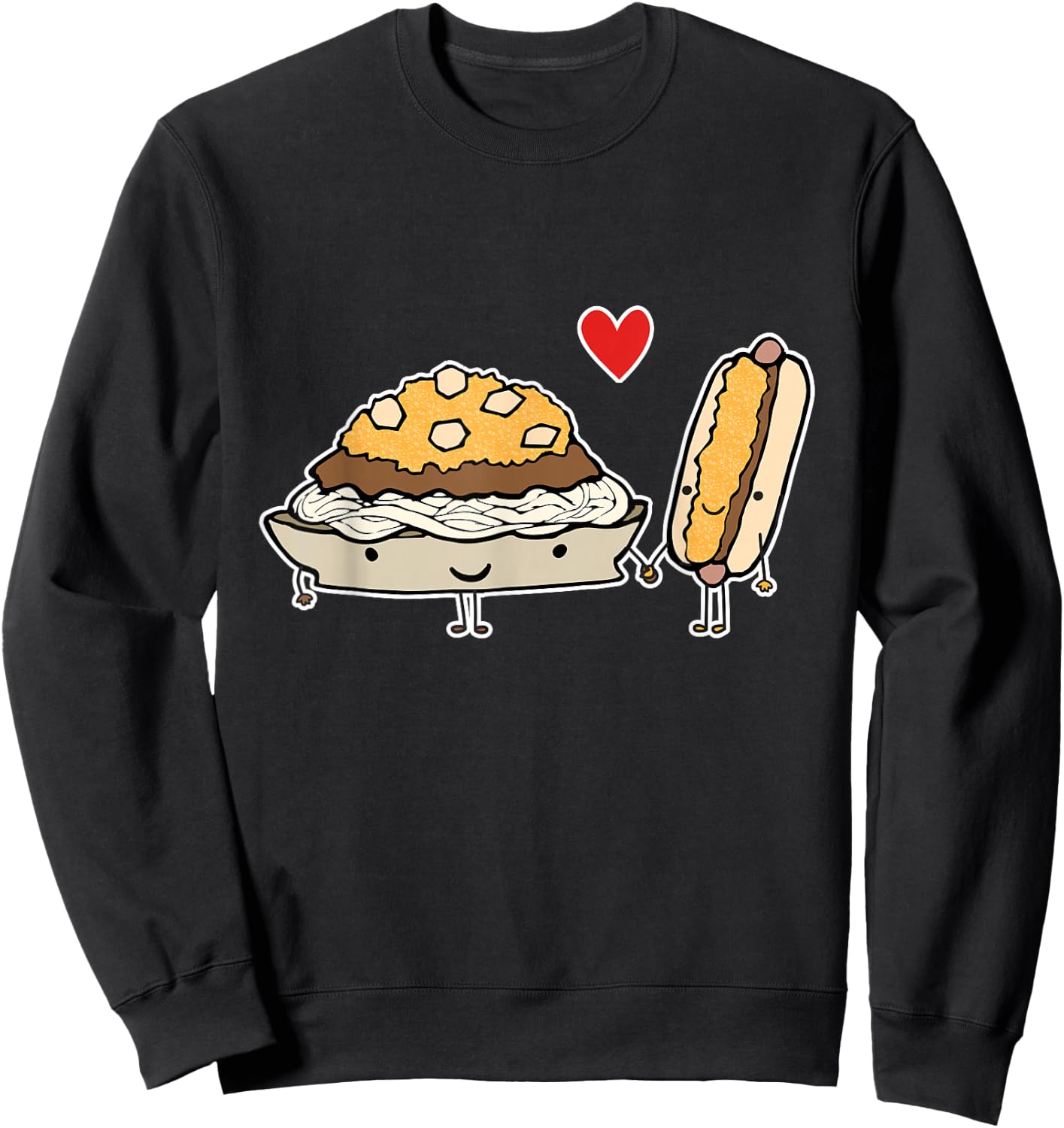 Cincinnati Style Chili 3 Way and Cheese Coney T Shirt Sweatshirt - Sweatshirt | Black