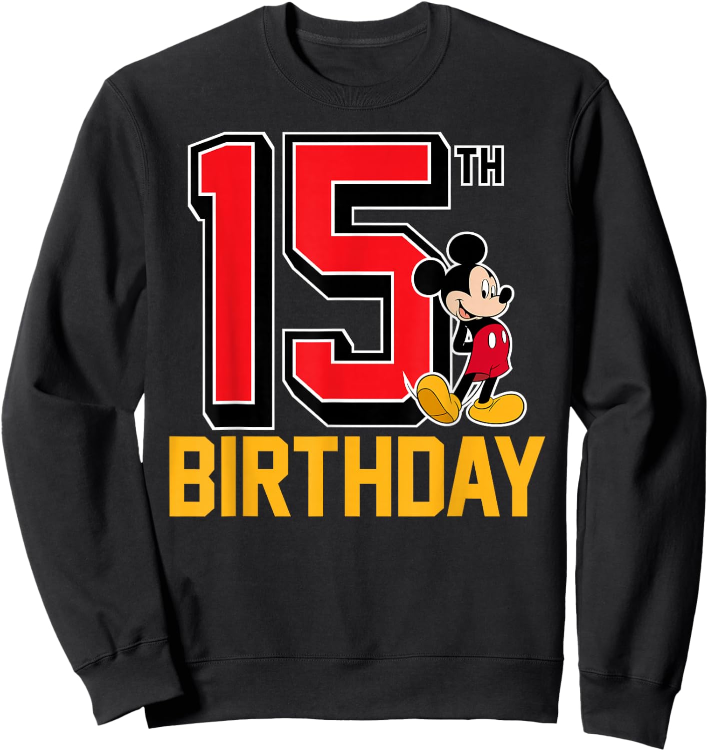 Disney - Mickey 15th Birthday Standard Sweatshirt - Sweatshirt | Black