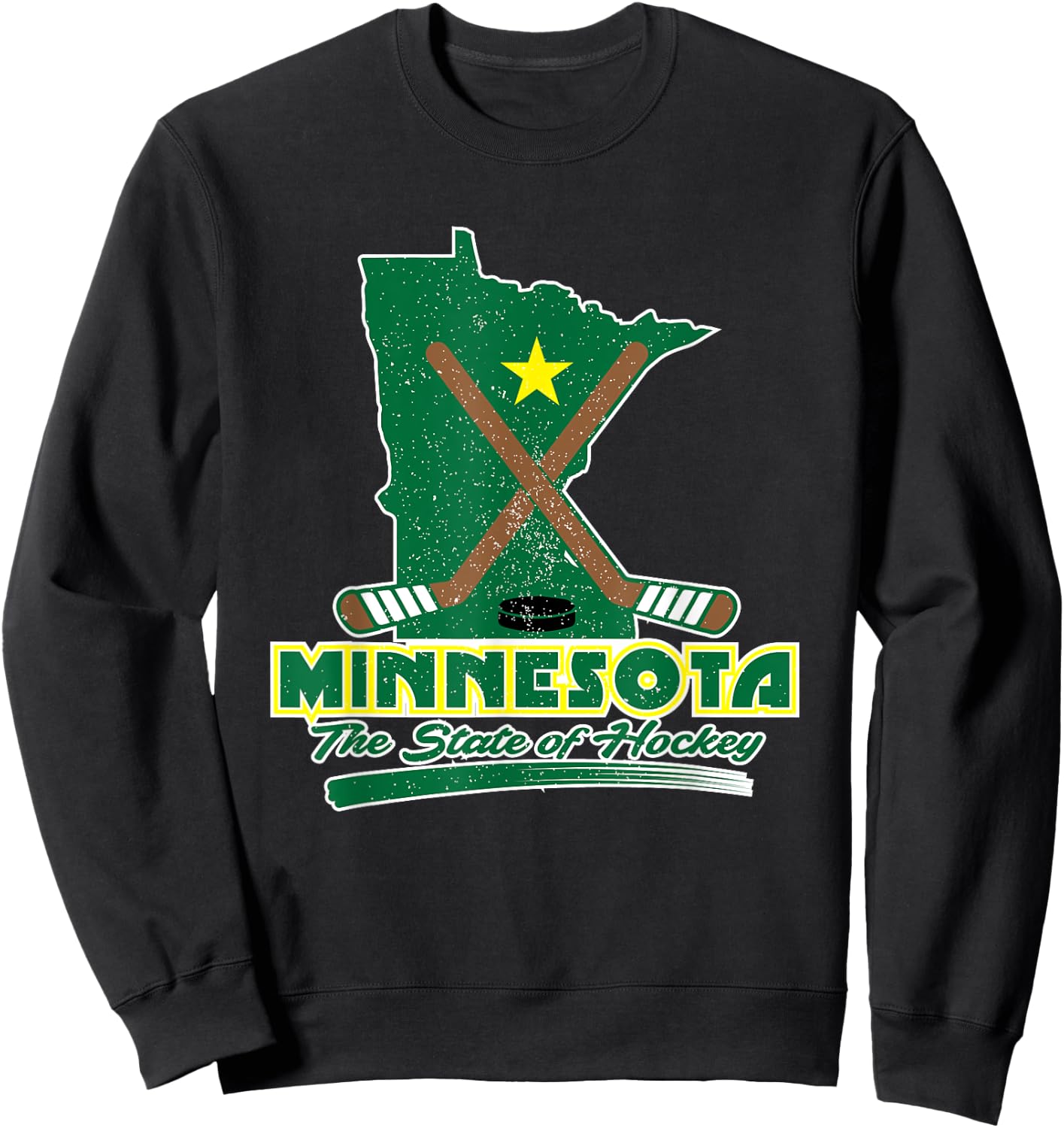 Minnesota Shirts - The State Of Hockey Sweatshirt - Sweatshirt | Black