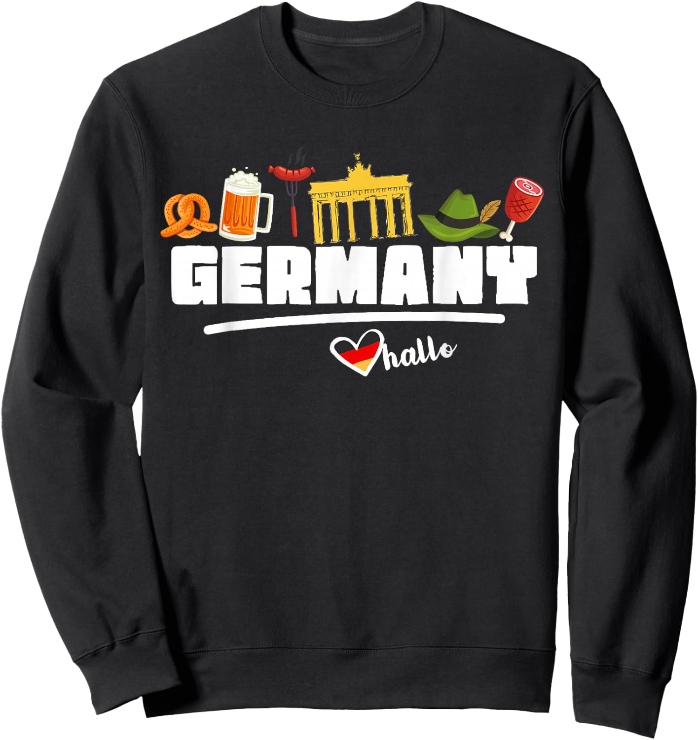 Germany Souvenir Shirt Travel Gifts Europe Sweatshirt - Sweatshirt | Black