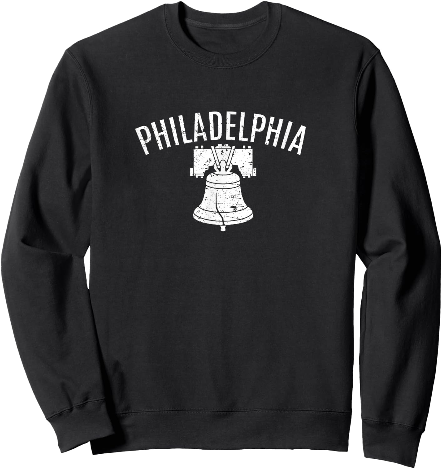 Liberty Bell Philadelphia Pennsylvania PA Distressed Sweatshirt - Sweatshirt | Black