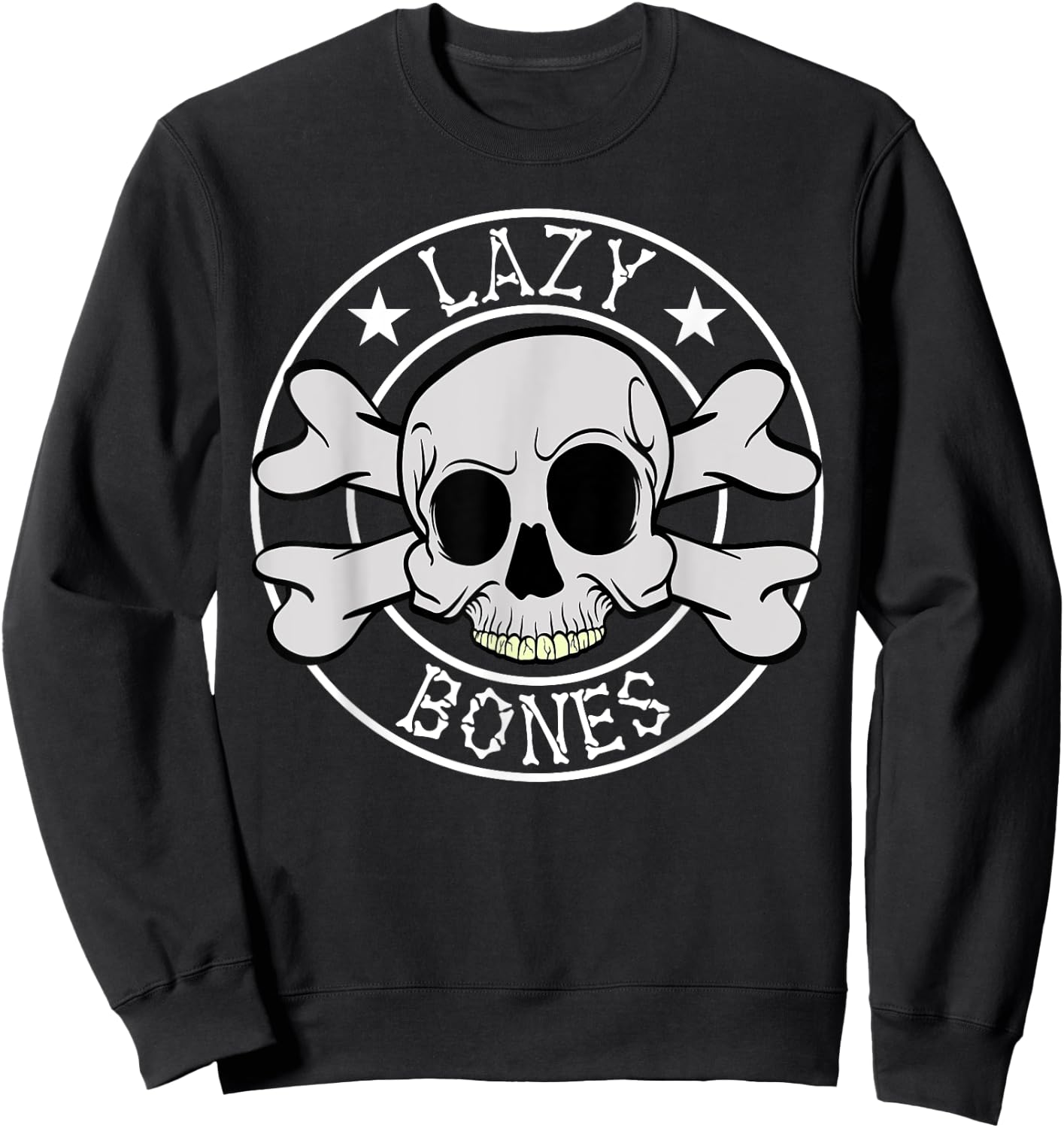 Lazy Bones Skeleton Halloween Costume Horror movies Sweatshirt - Sweatshirt | Black