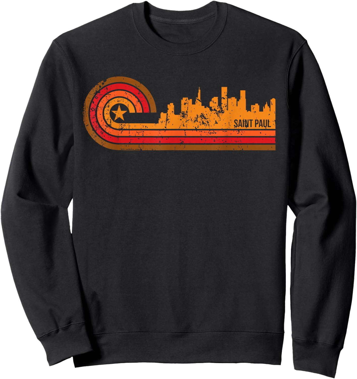 Retro Saint Paul - Saint Paul MN Skyline Shirt Sweatshirt - Sweatshirt | Black