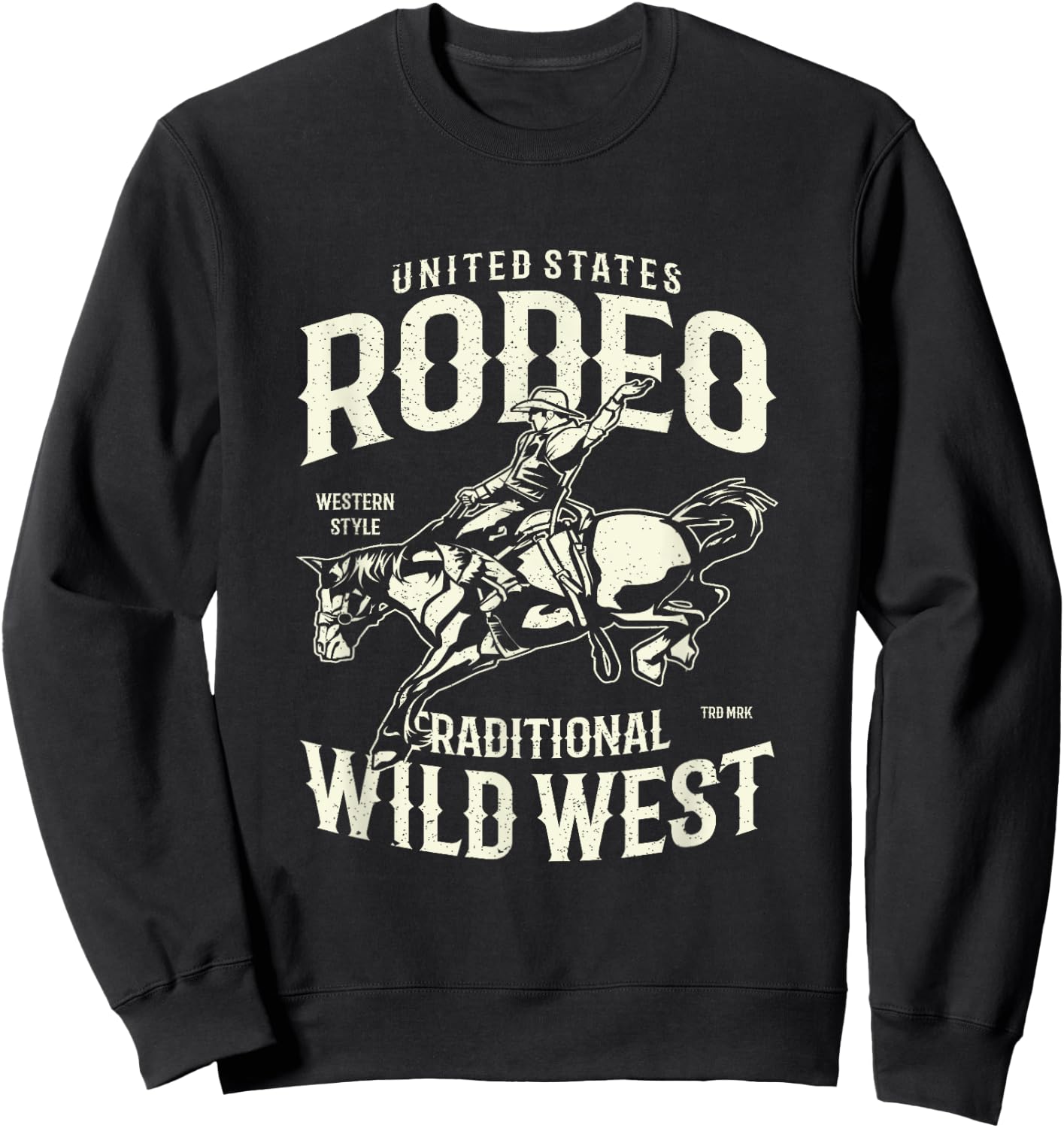 8 Seconds Cowboys Wild West Rodeo Sweatshirt - Sweatshirt | Black