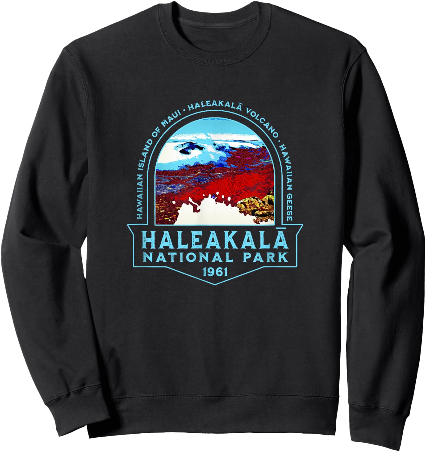 Haleakala National Park Maui Hawaii Volcano Hiking Sweatshirt - Sweatshirt | Black