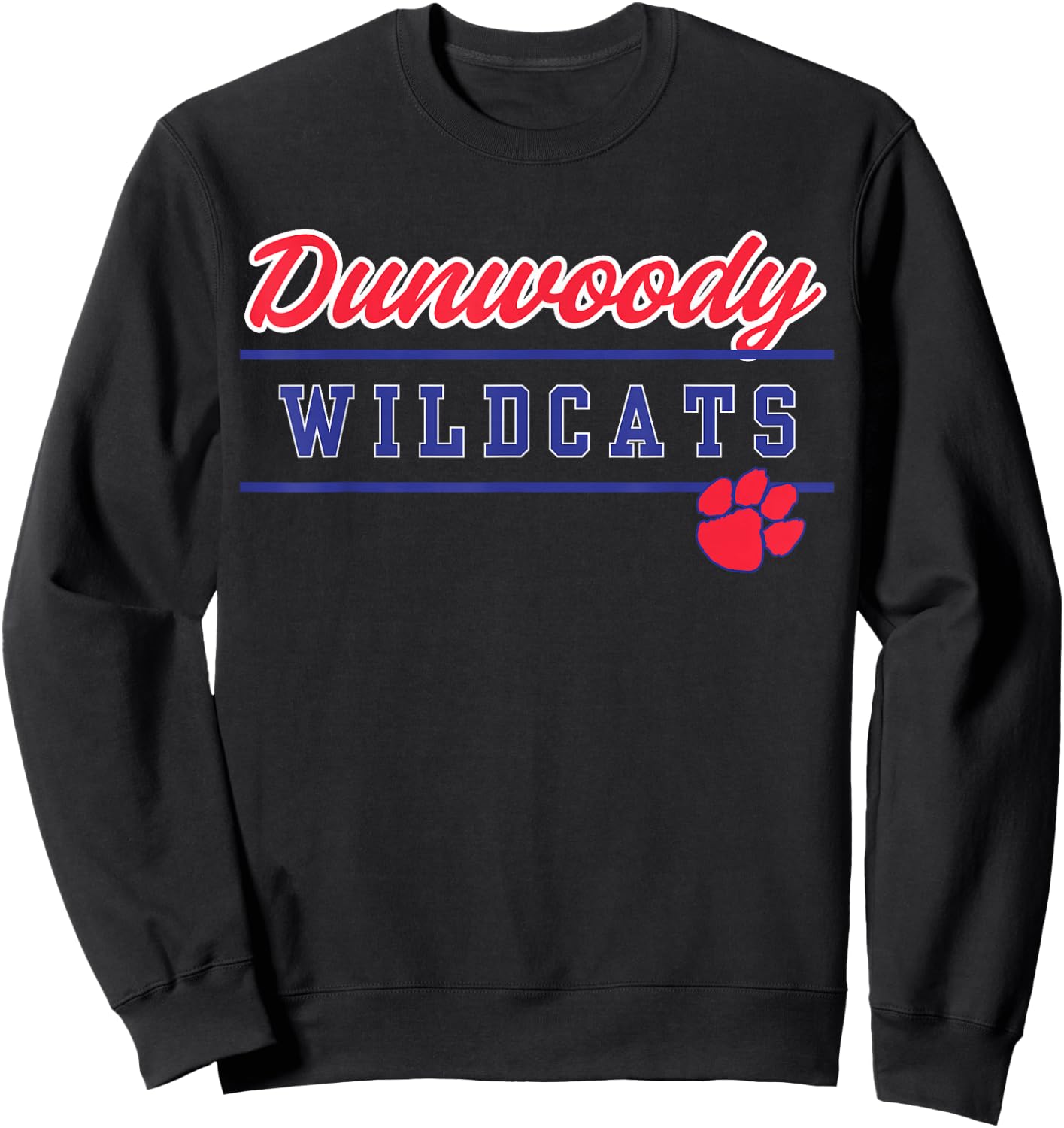 Dunwoody High School Wildcats Lined Up Sweatshirt - Sweatshirt | Black