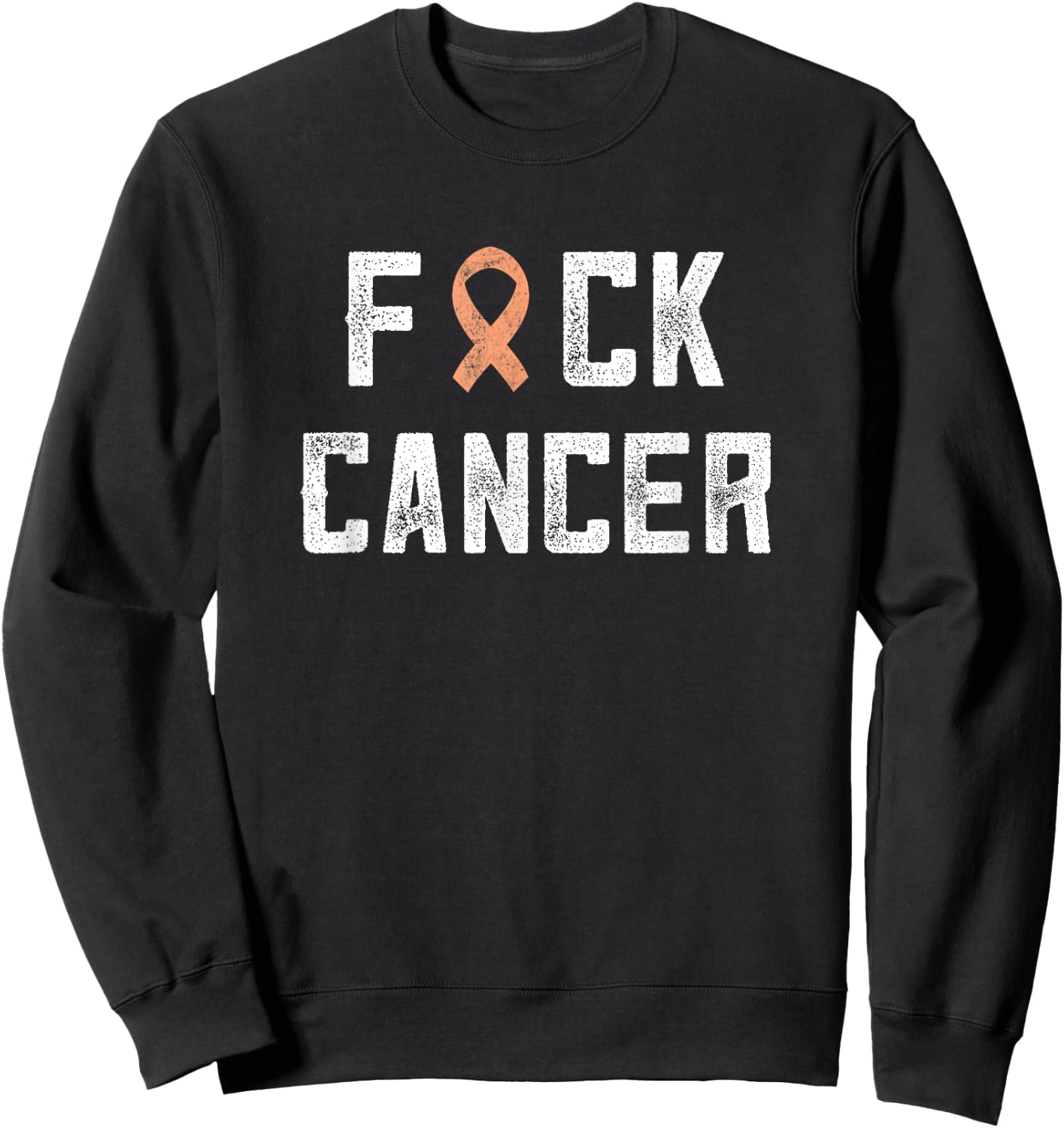 Endometrial Cancer Gifts Fck Cancer Uterine Cancer Gifts Sweatshirt - Sweatshirt | Black