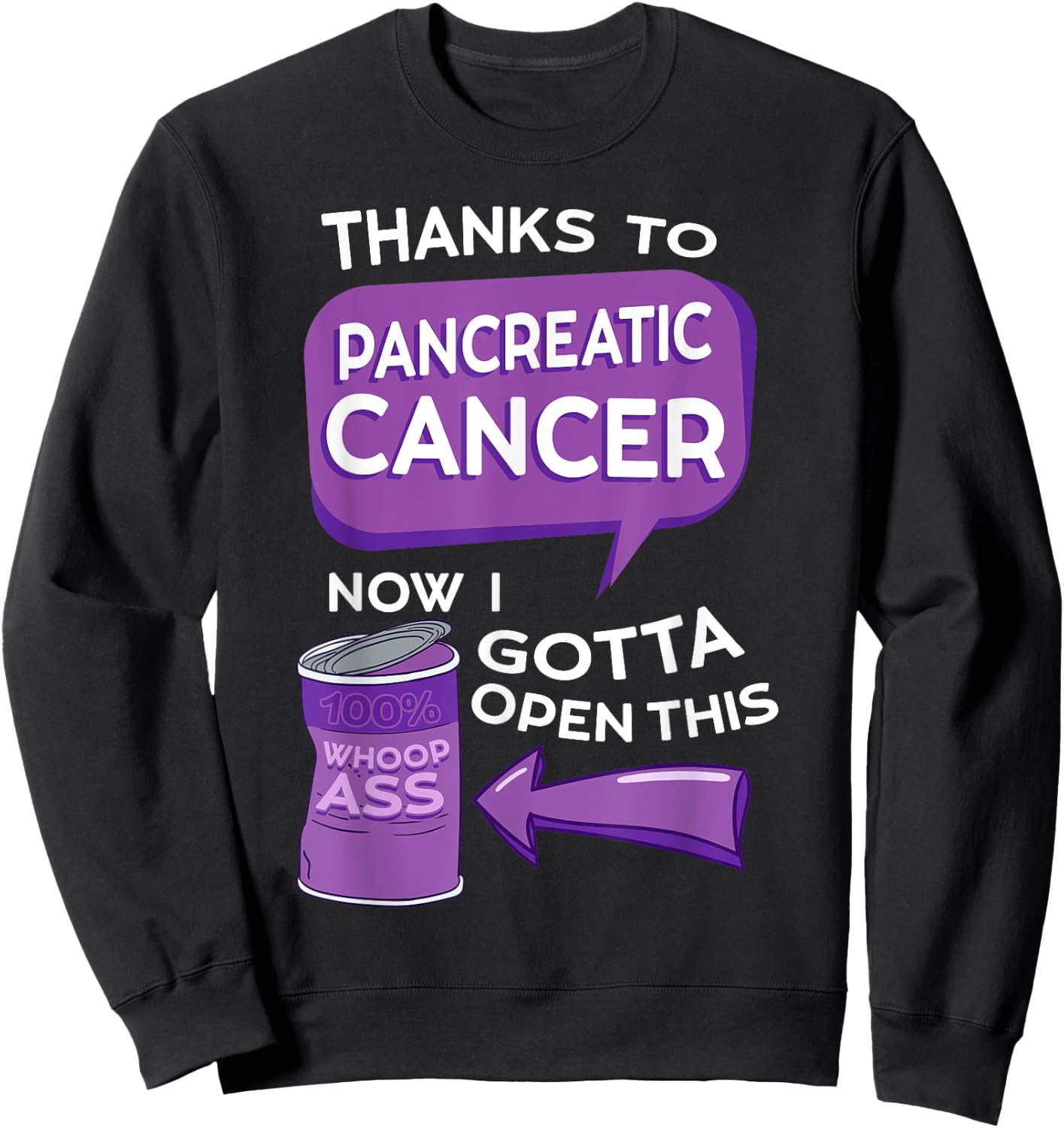 Pancreatic Cancer Awareness Adenocarcinoma Stomach Tumor Sweatshirt - Sweatshirt | Black