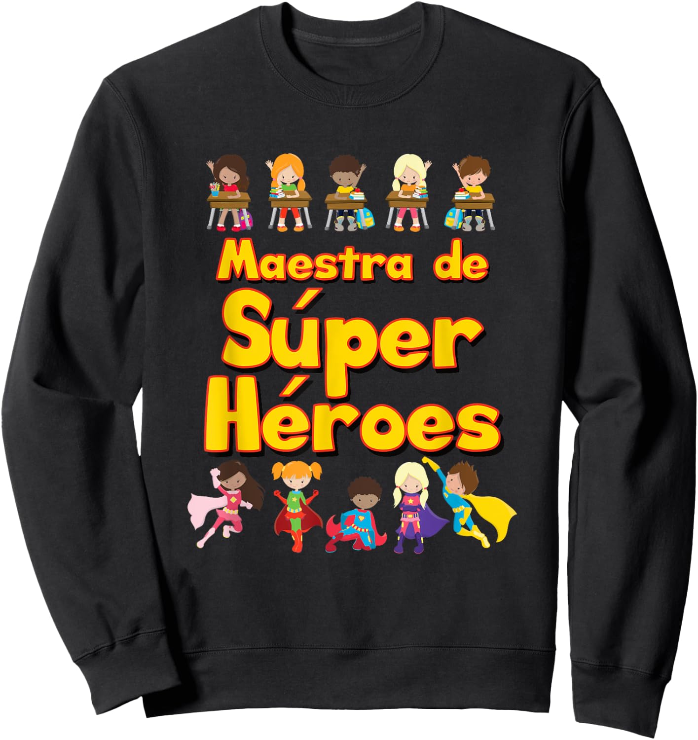 Maestra de Superhéroes Sweatshirt - Sweatshirt | Black