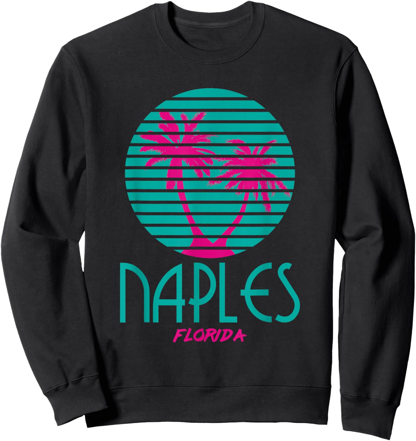 Naples Florida T Shirt Souvenirs 80s FL Palm Trees Sweatshirt - Sweatshirt | Black