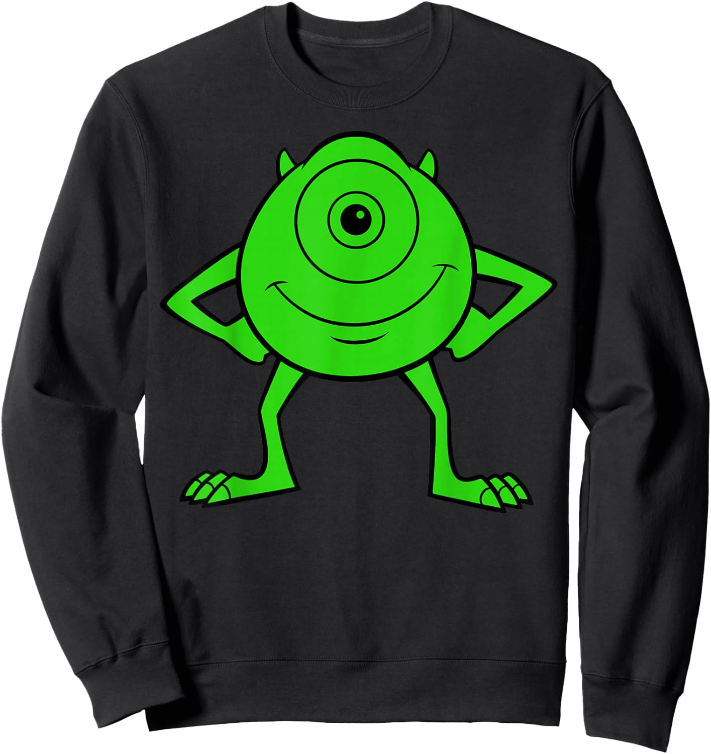 Disney Pixar Monsters, Inc. Mike Wazowski Cyclops Retro Sweatshirt - Sweatshirt | Black