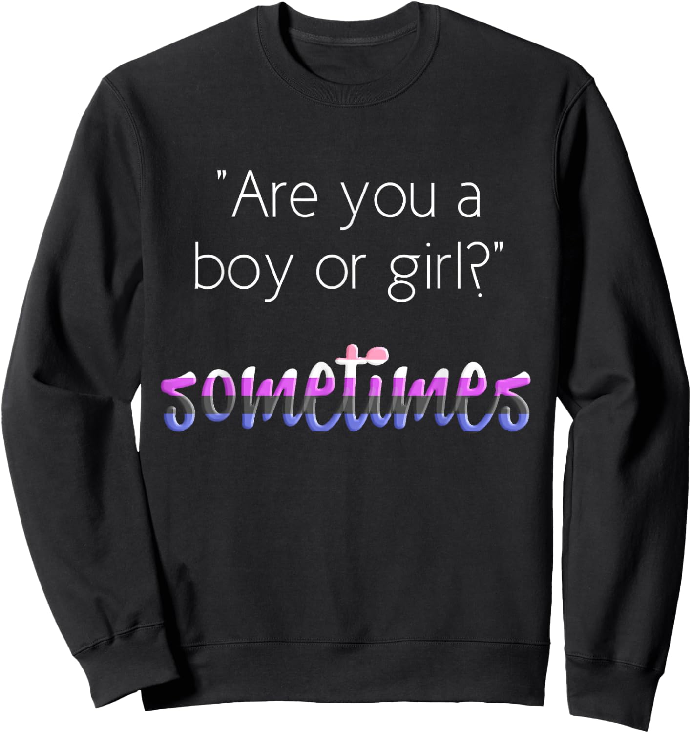 Nonbinary Genderfluid Pride Flag T Shirt Gender Queer Shirt Sweatshirt - Sweatshirt | Black