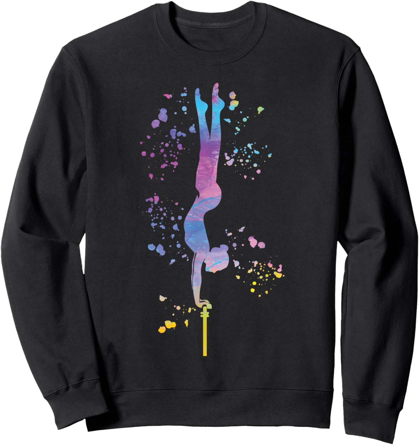 Gymnast on Uneven Bars Girls Kids Artistic Gymnastics Sweatshirt - Sweatshirt | Black