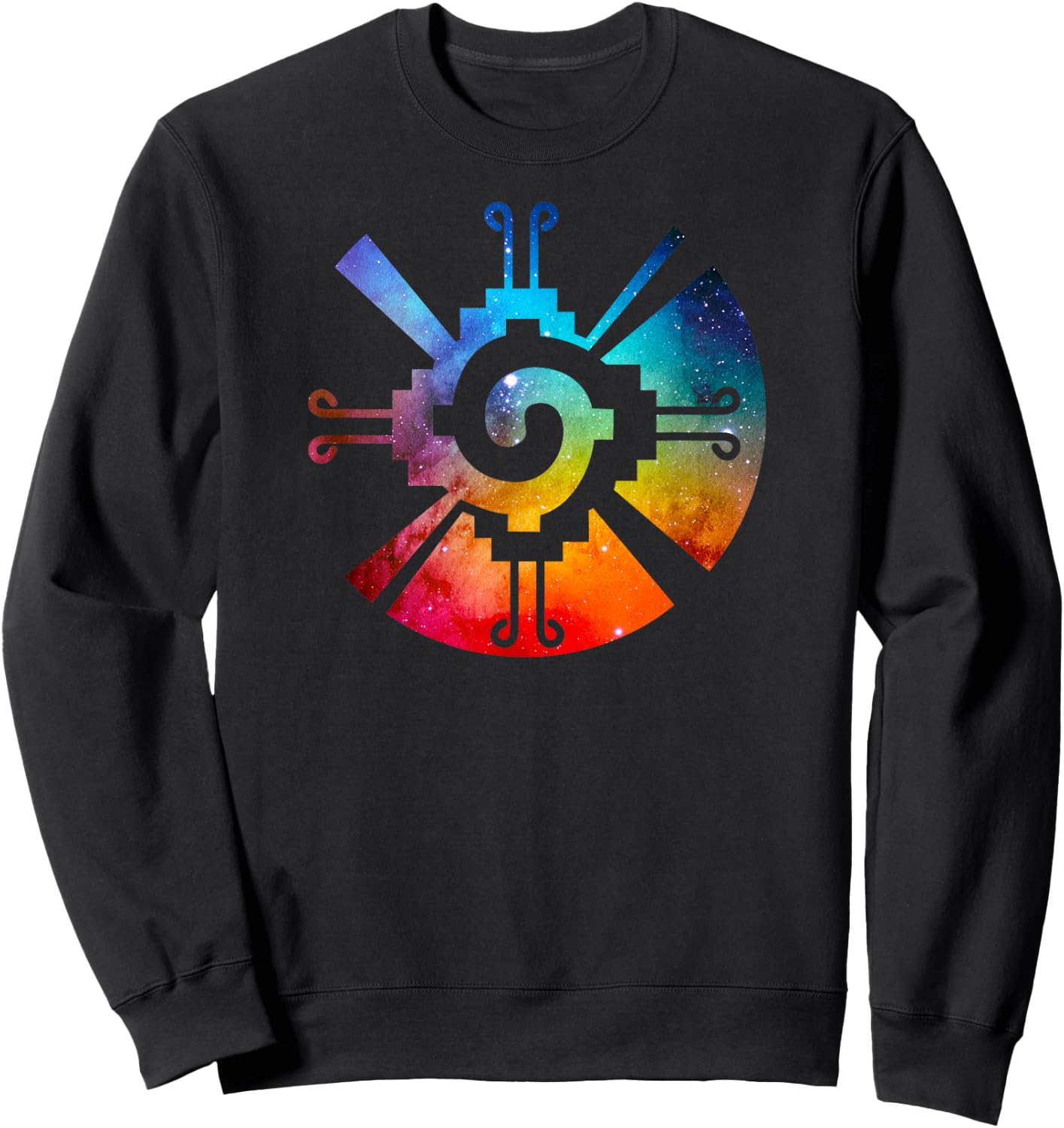 Hunab Ku Aztec Mayan Galaxy Symbol Sweatshirt - Sweatshirt | Black