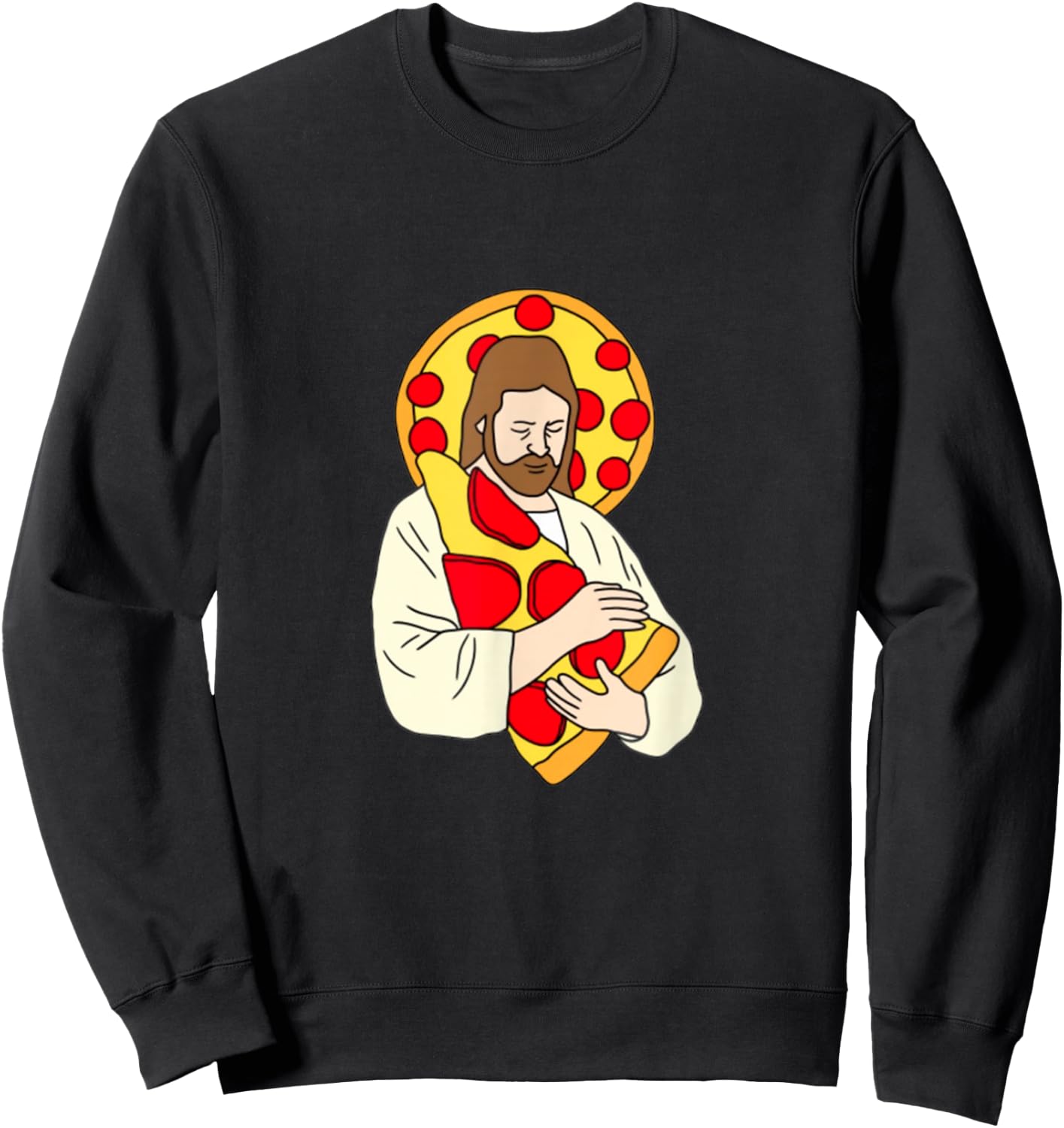 Jesus Pizza Funny Religious Shirt Sweatshirt - Sweatshirt | Black