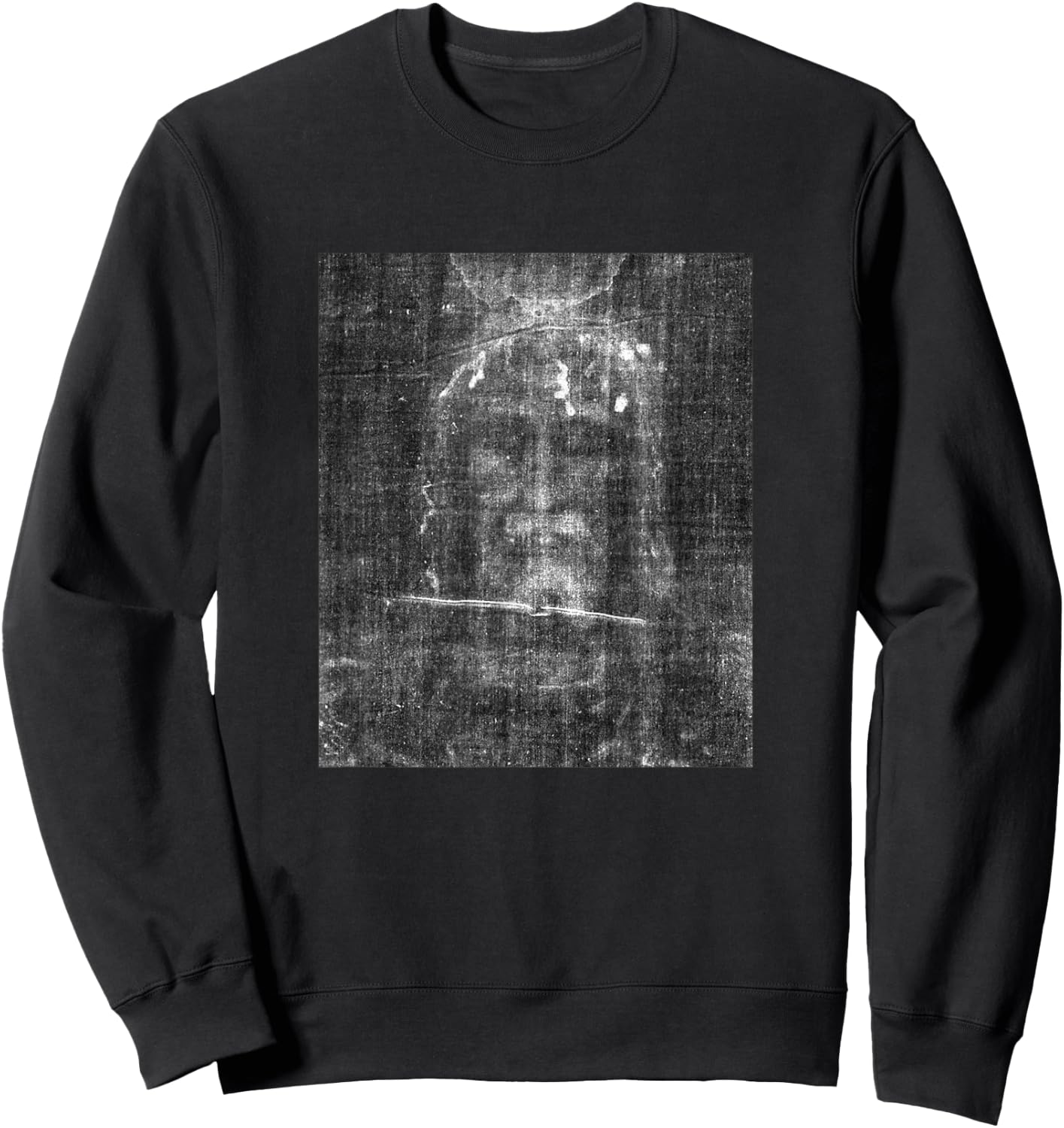Shroud of Turin Face of Jesus Christ Relic Sweatshirt - Sweatshirt | Black