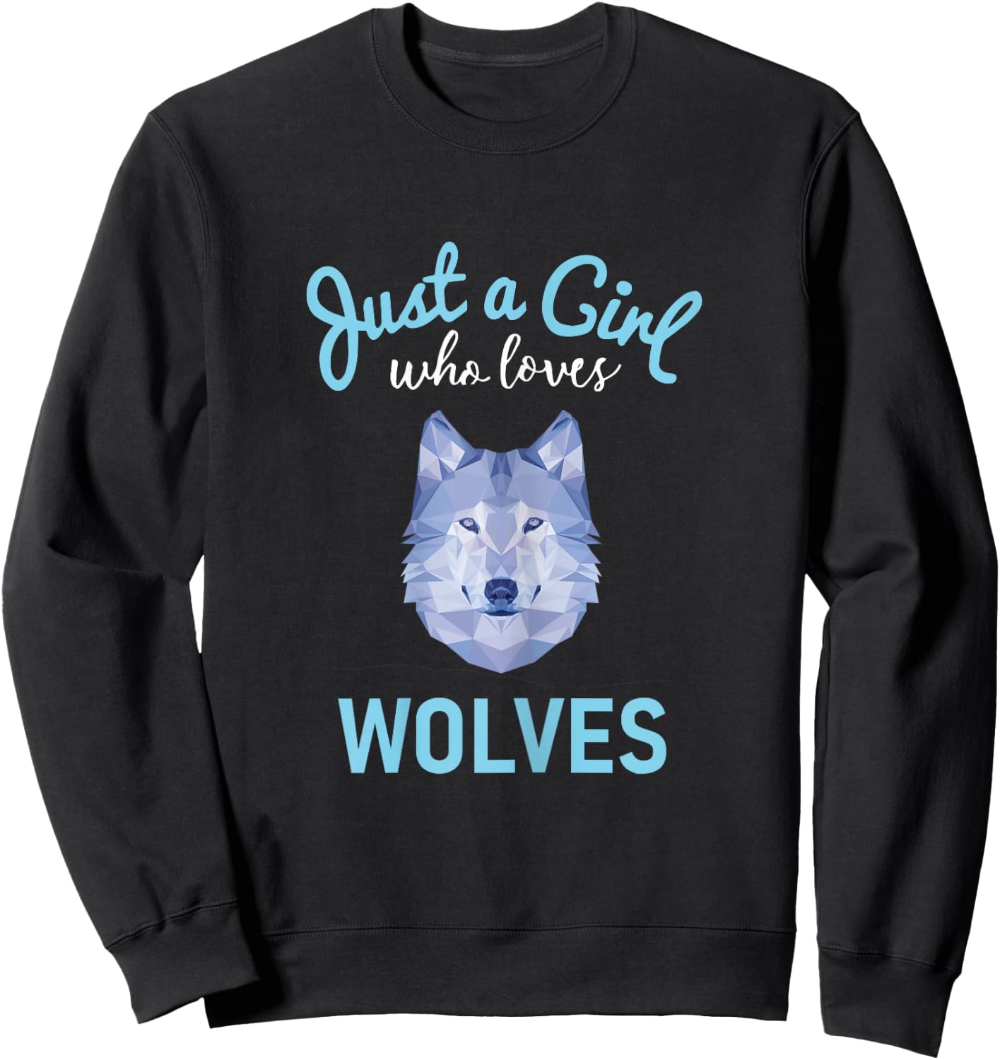 Girls Wolf Gift Sweatshirt - Sweatshirt | Black