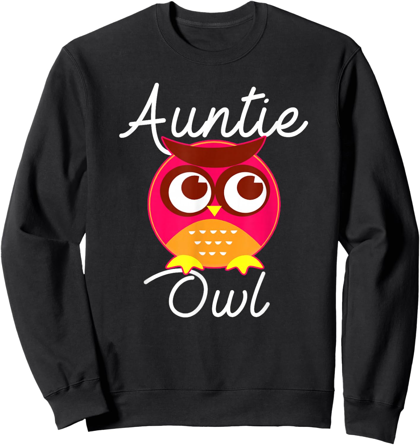 Auntie Owl Cute Owl Lover For Aunt Sweatshirt - Sweatshirt | Black