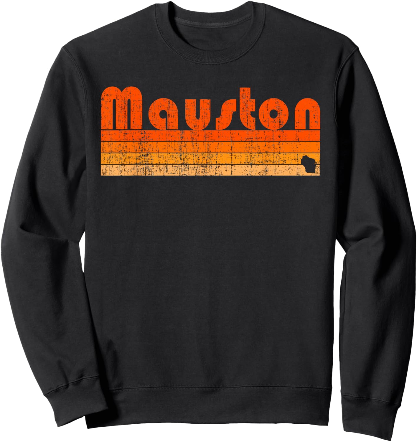 Retro 80s Style Mauston WI Sweatshirt - Sweatshirt | Black