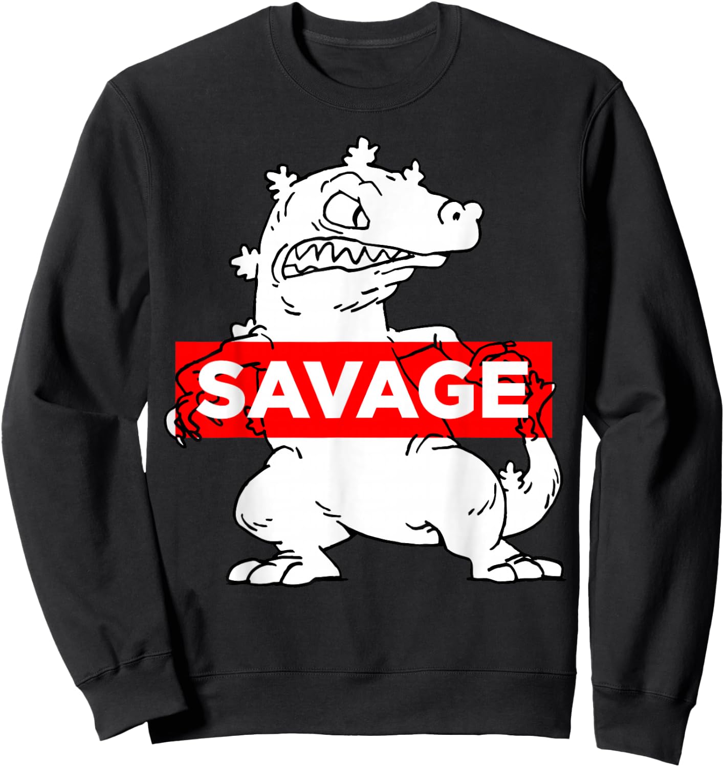 Nickelodeon Reptar Savage Graphic Sweatshirt - Sweatshirt | Black