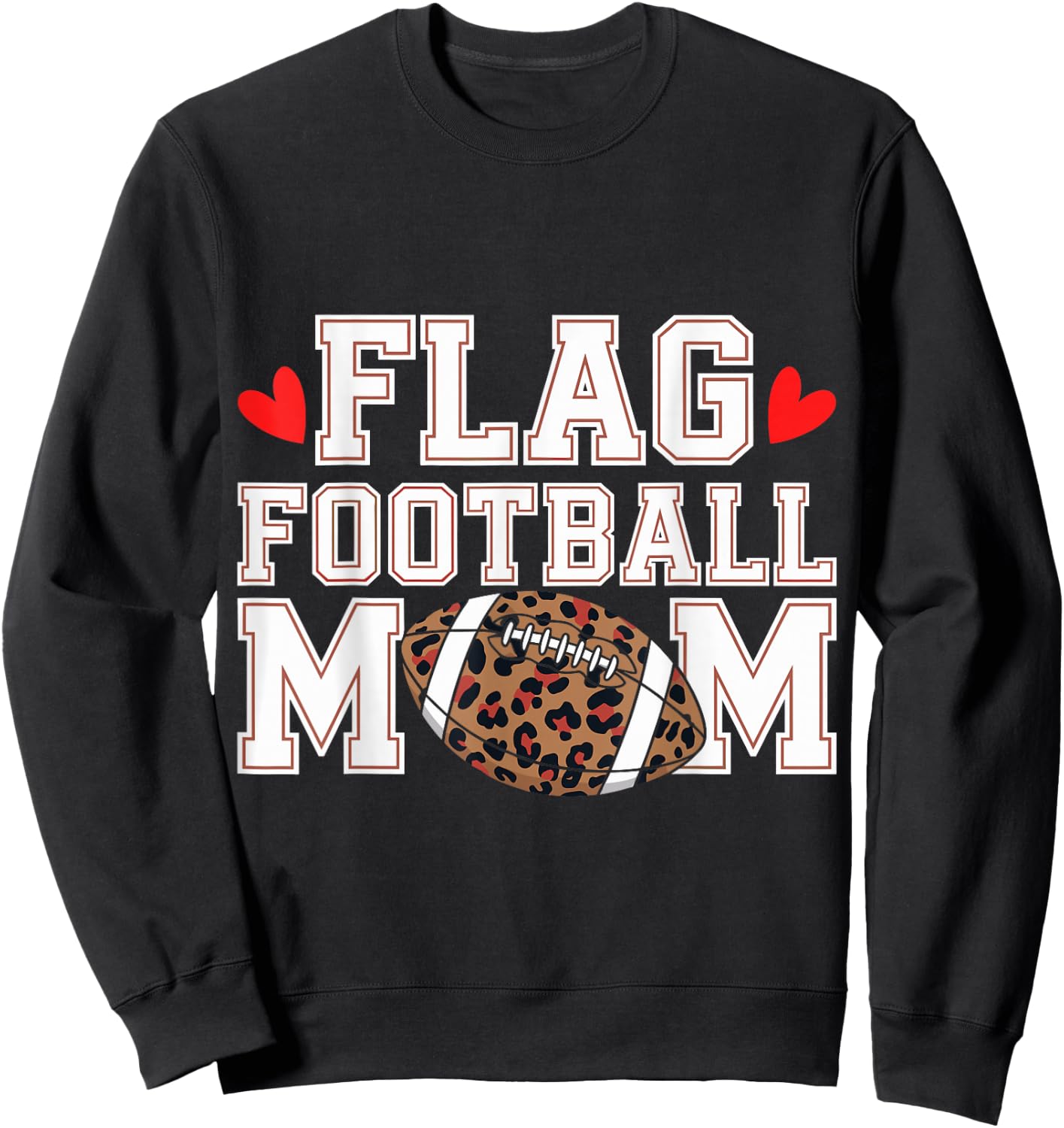 Flag Football Mom Funny Flag Football Player Mom Sweatshirt - Sweatshirt | Black