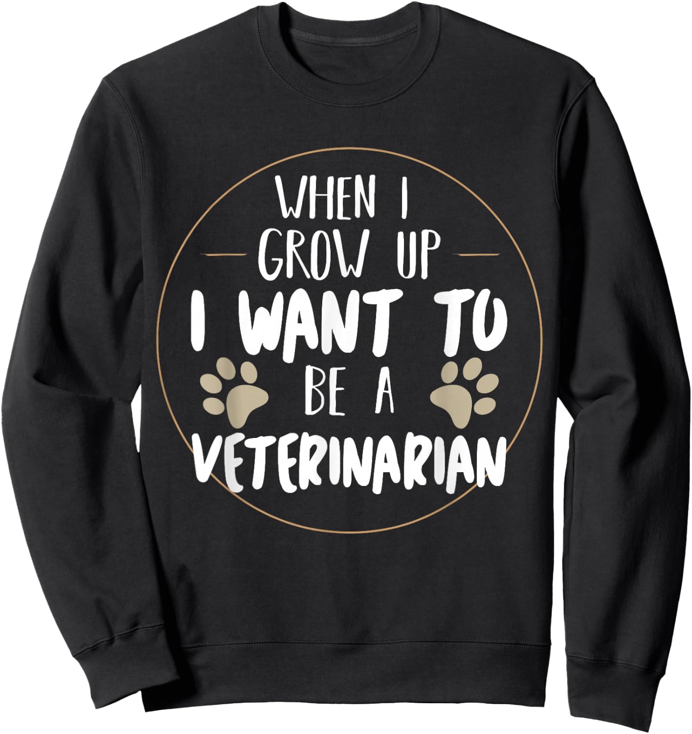 Kids Future Veterinarian Gift T Shirt For Dog & Cat Lovers Sweatshirt - Sweatshirt | Black