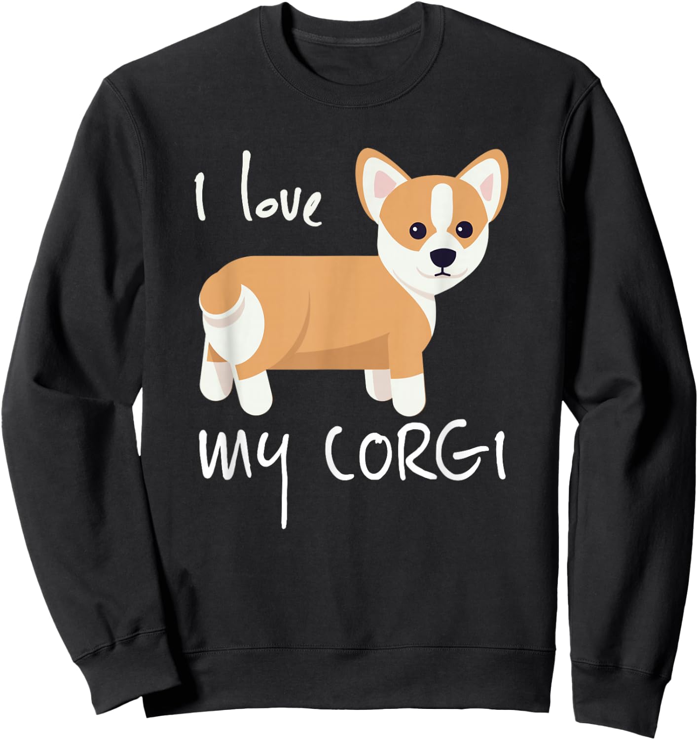 I Love My Corgi Dog Corgis Lovers Sweatshirt - Sweatshirt | Black