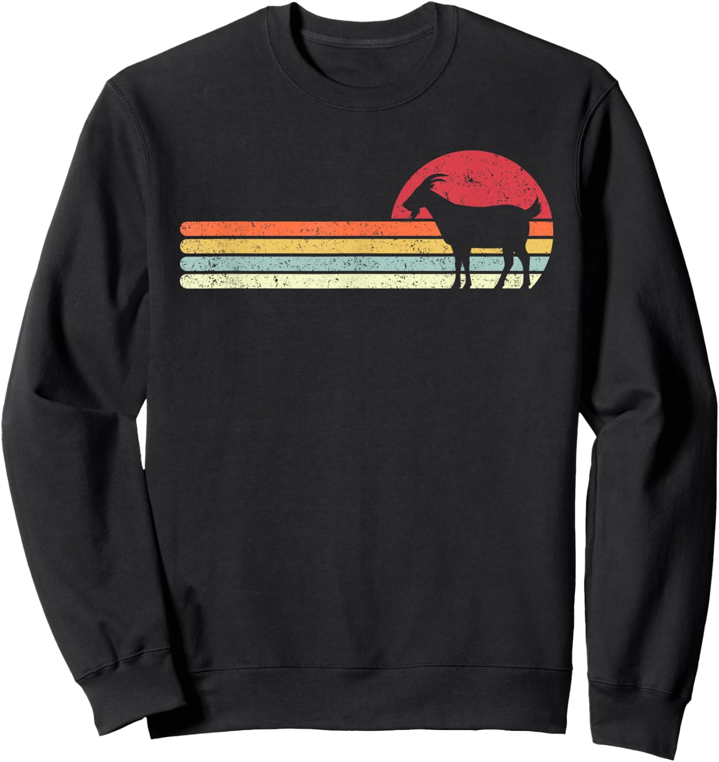 Goat Shirt. Retro Style Sweatshirt - Sweatshirt | Black