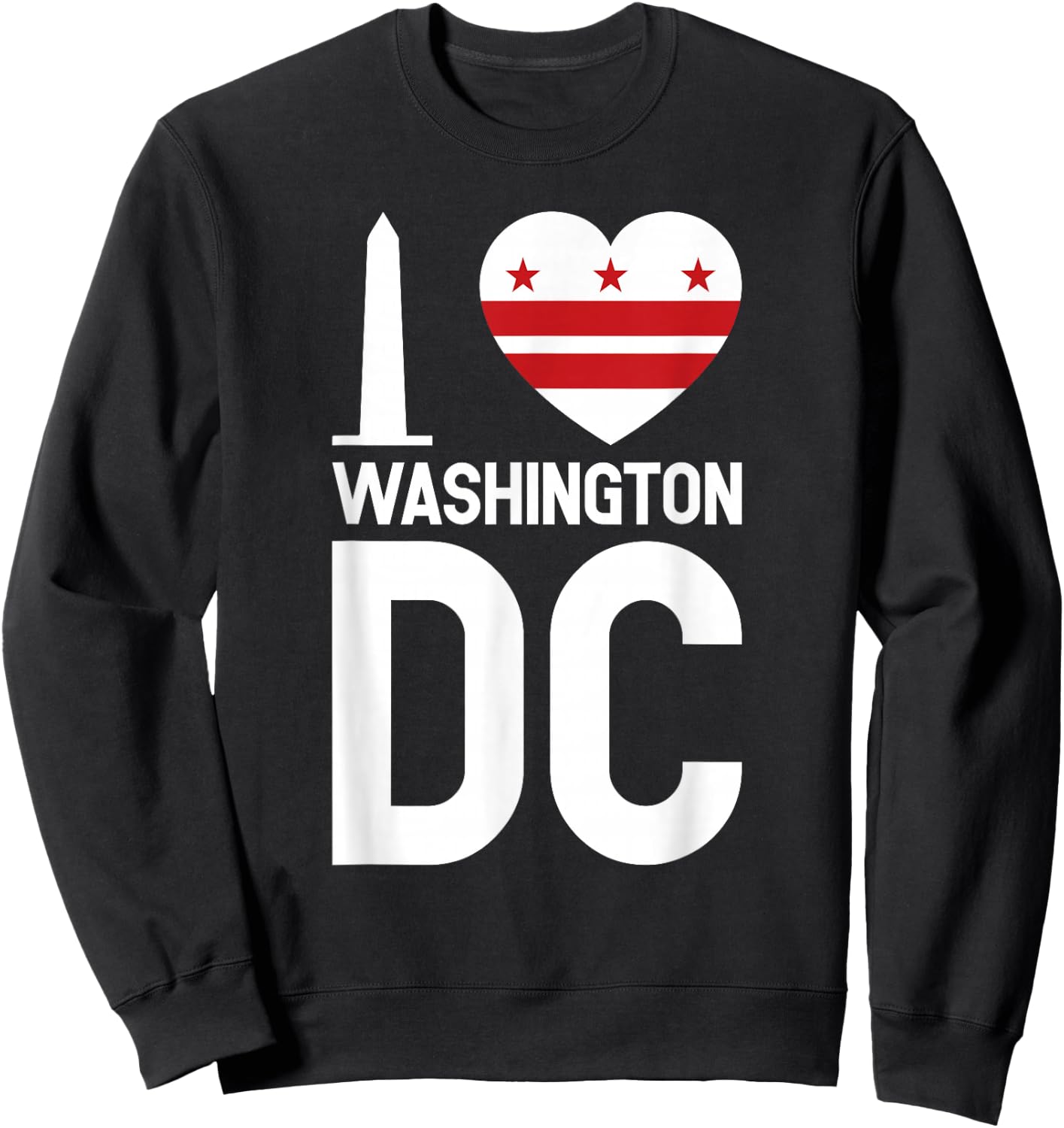 I Love Washington DC Sweatshirt - Sweatshirt | Black