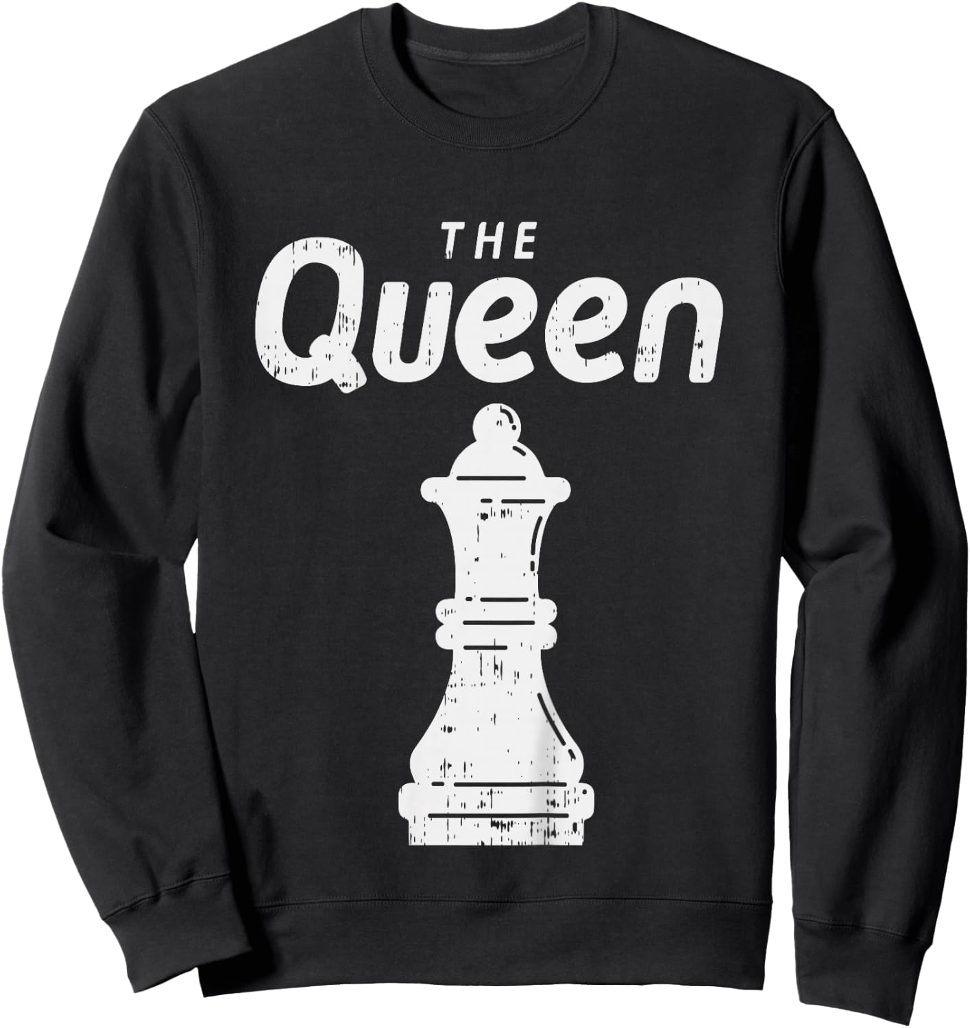 Kids Chess Piece The Queen Shirt Halloween Group Matching Costume Sweatshirt - Sweatshirt | Black