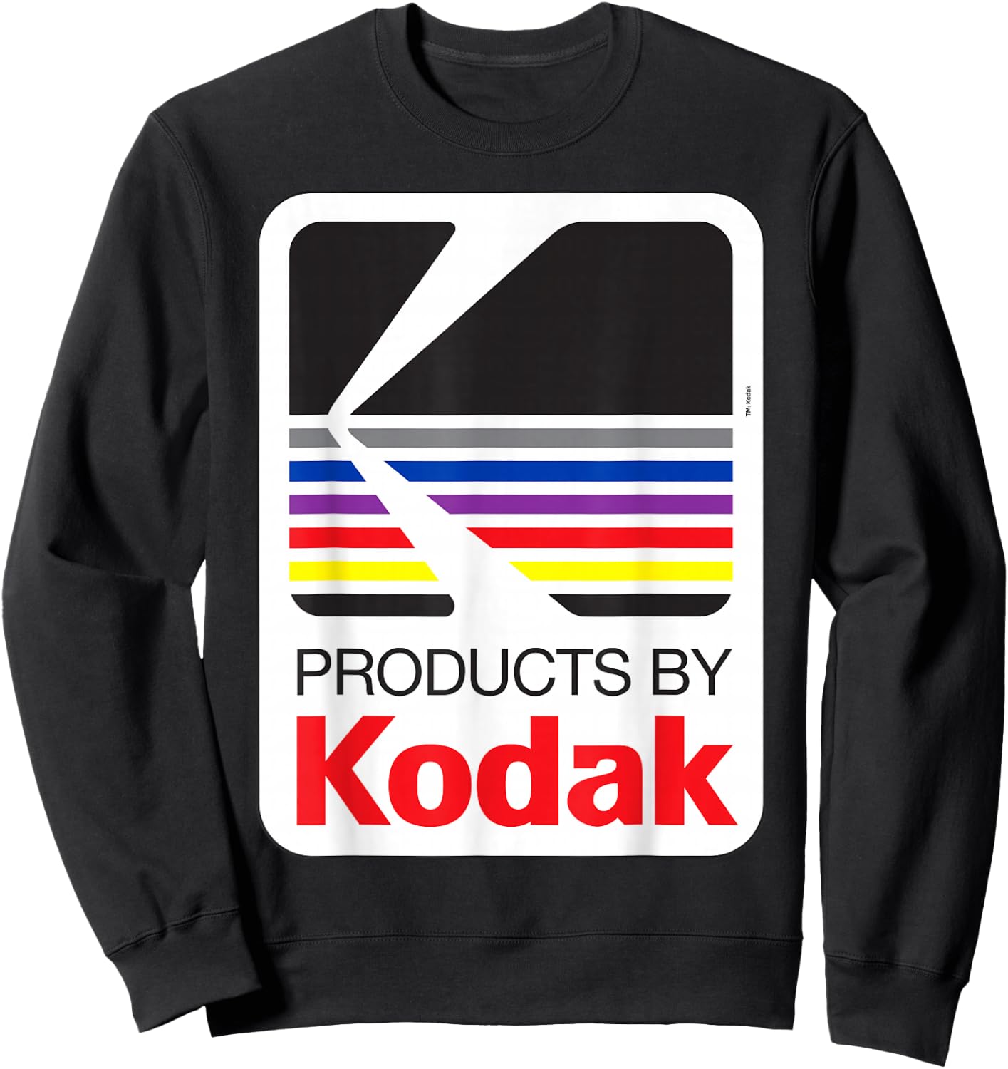 Products by Kodak Vintage Logo Small Sweatshirt - Sweatshirt | Black