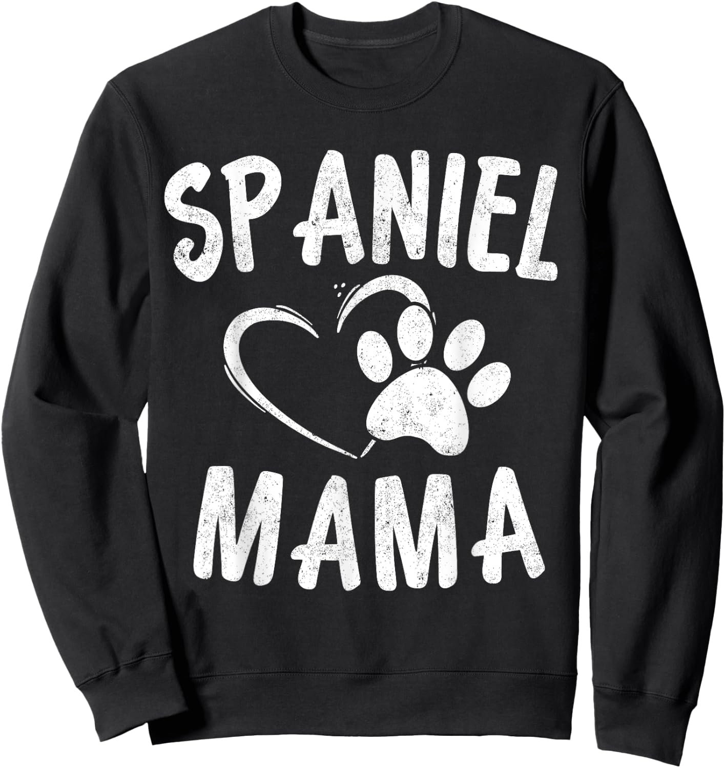 Fun Spaniel Mama Dog Lover English Cocker Spaniels Mom Women Girls Kids Sweatshirt - Sweatshirt | Black