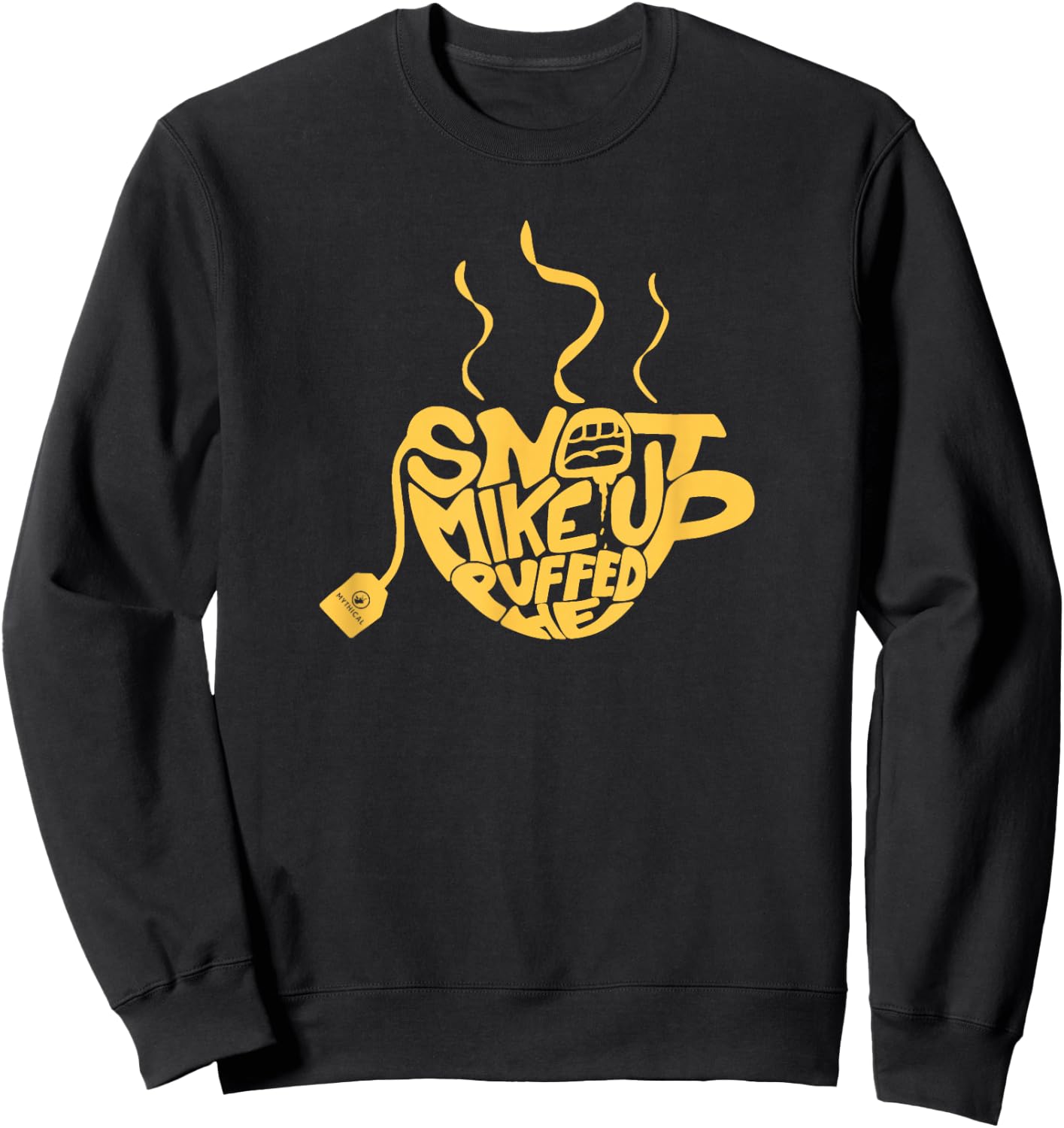 Snot Mike Up Puffed He (Olive) Sweatshirt - Sweatshirt | Black