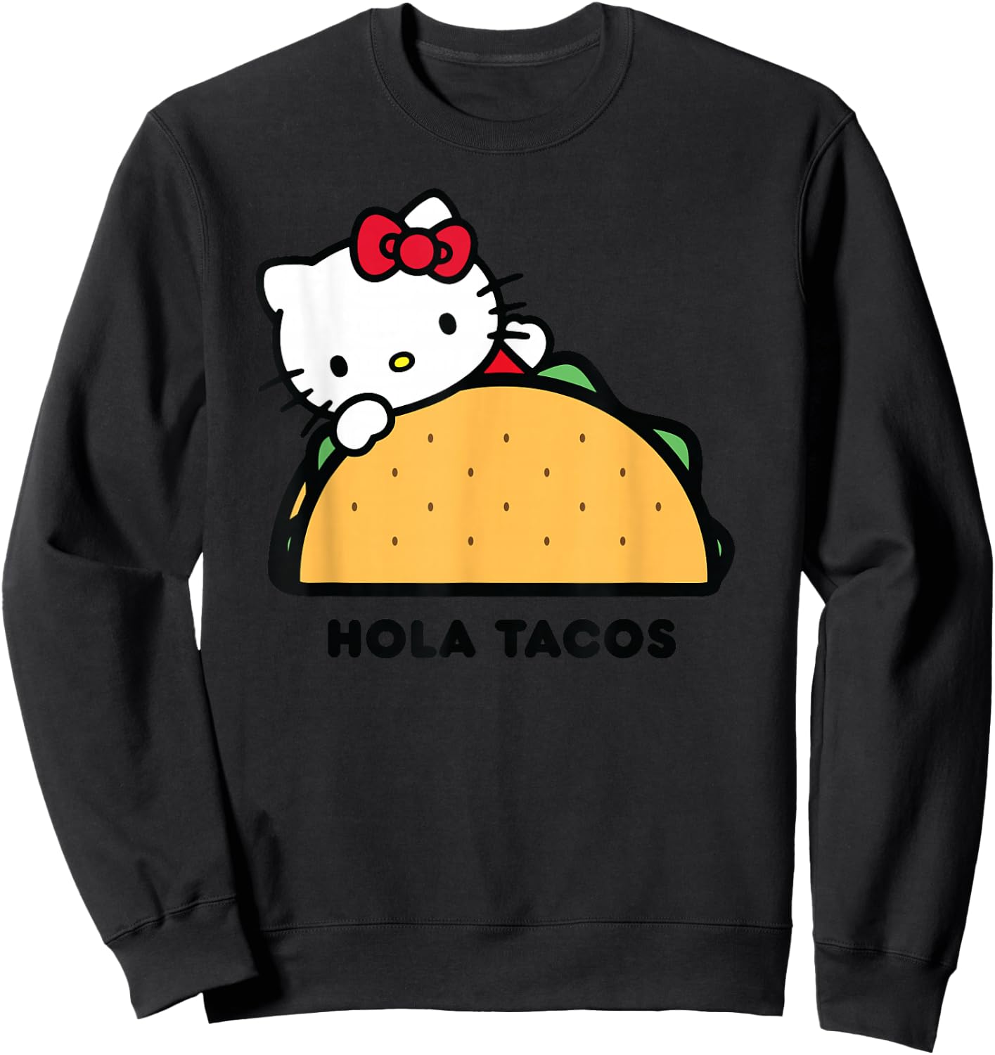 Hello Kitty Hola Tacos Sweatshirt - Sweatshirt | Black