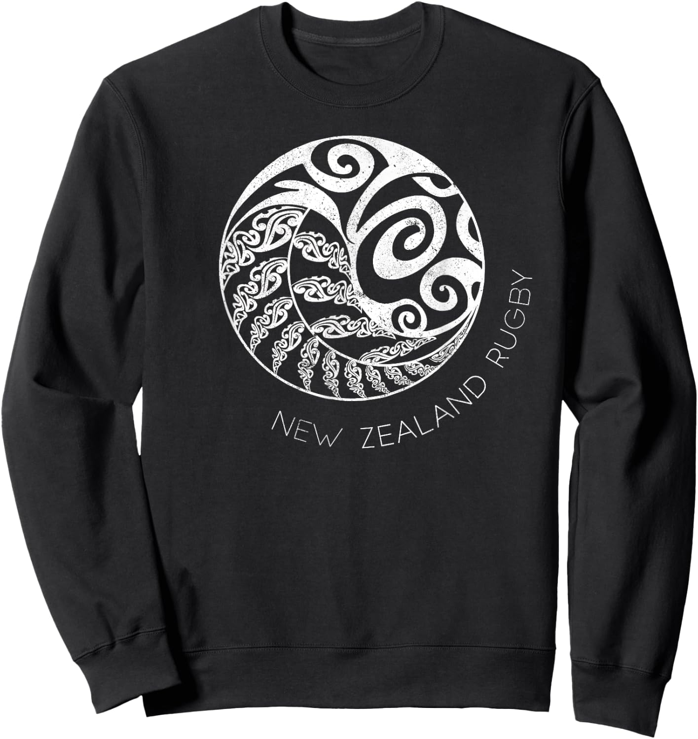 New Zealand Rugby Maori Inspired Kiwi & Silver Fern+ Sweatshirt - Sweatshirt | Black
